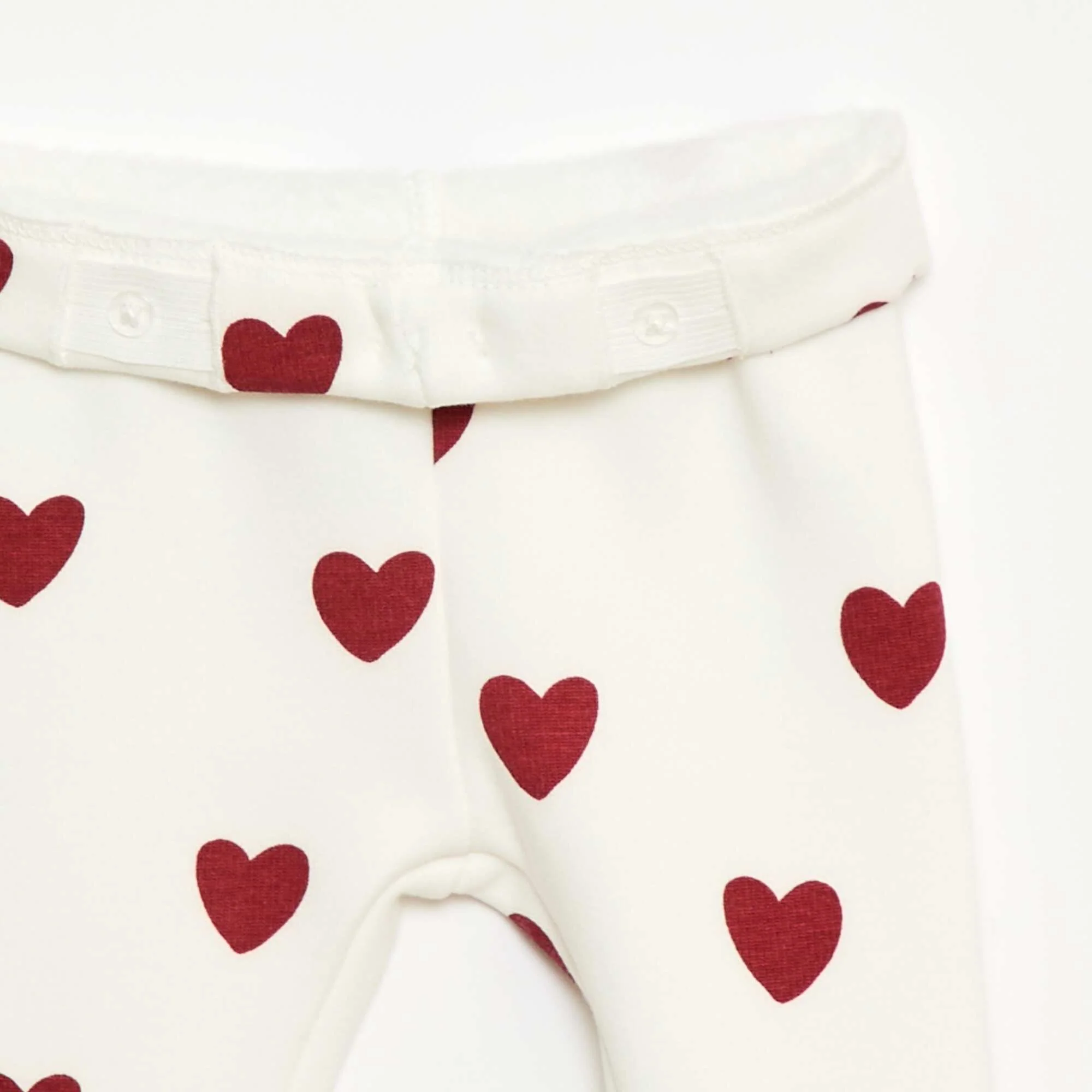 Fleece-lined leggings with bow WHITE - Image 3