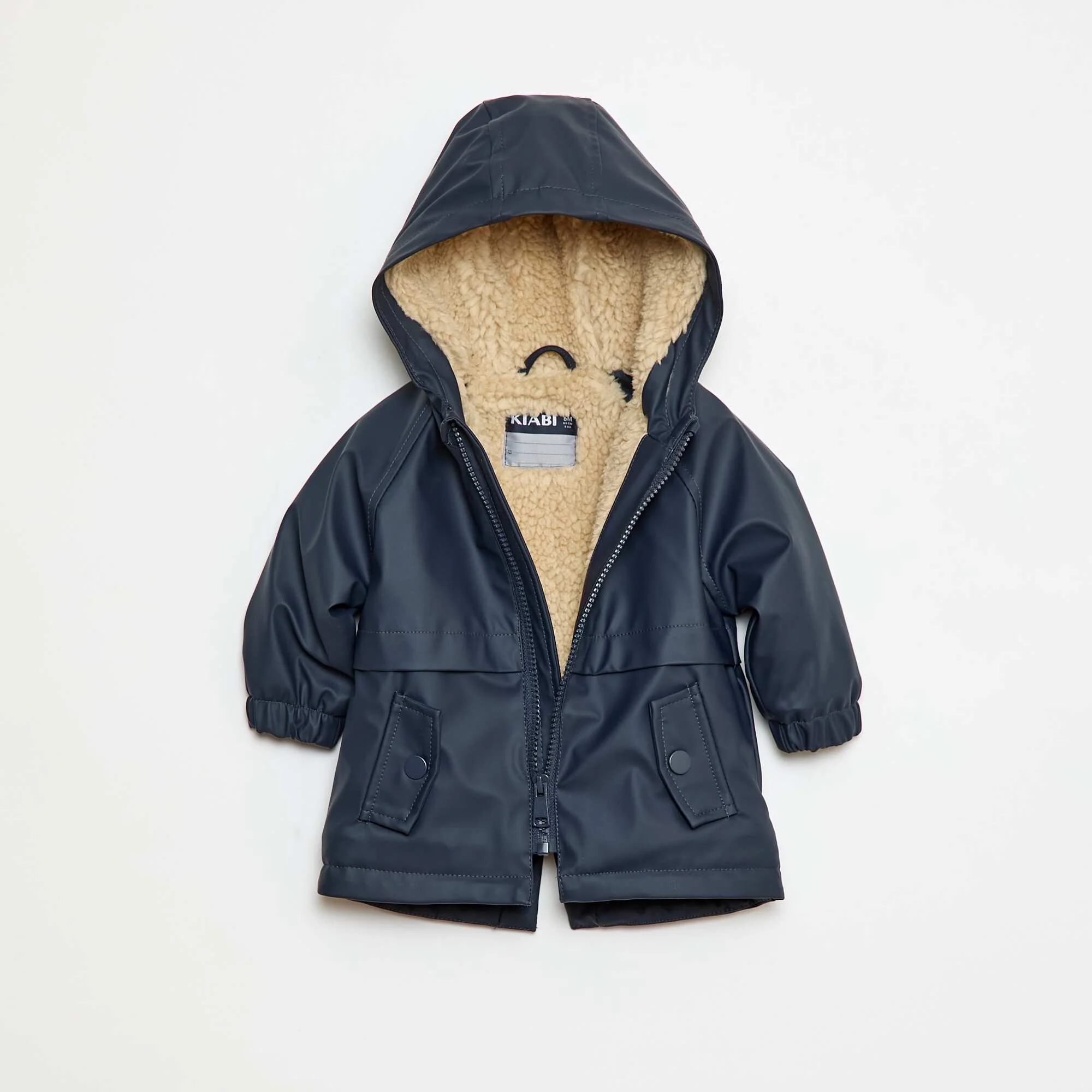 Fleece Lined Parka BLUE - Image 3