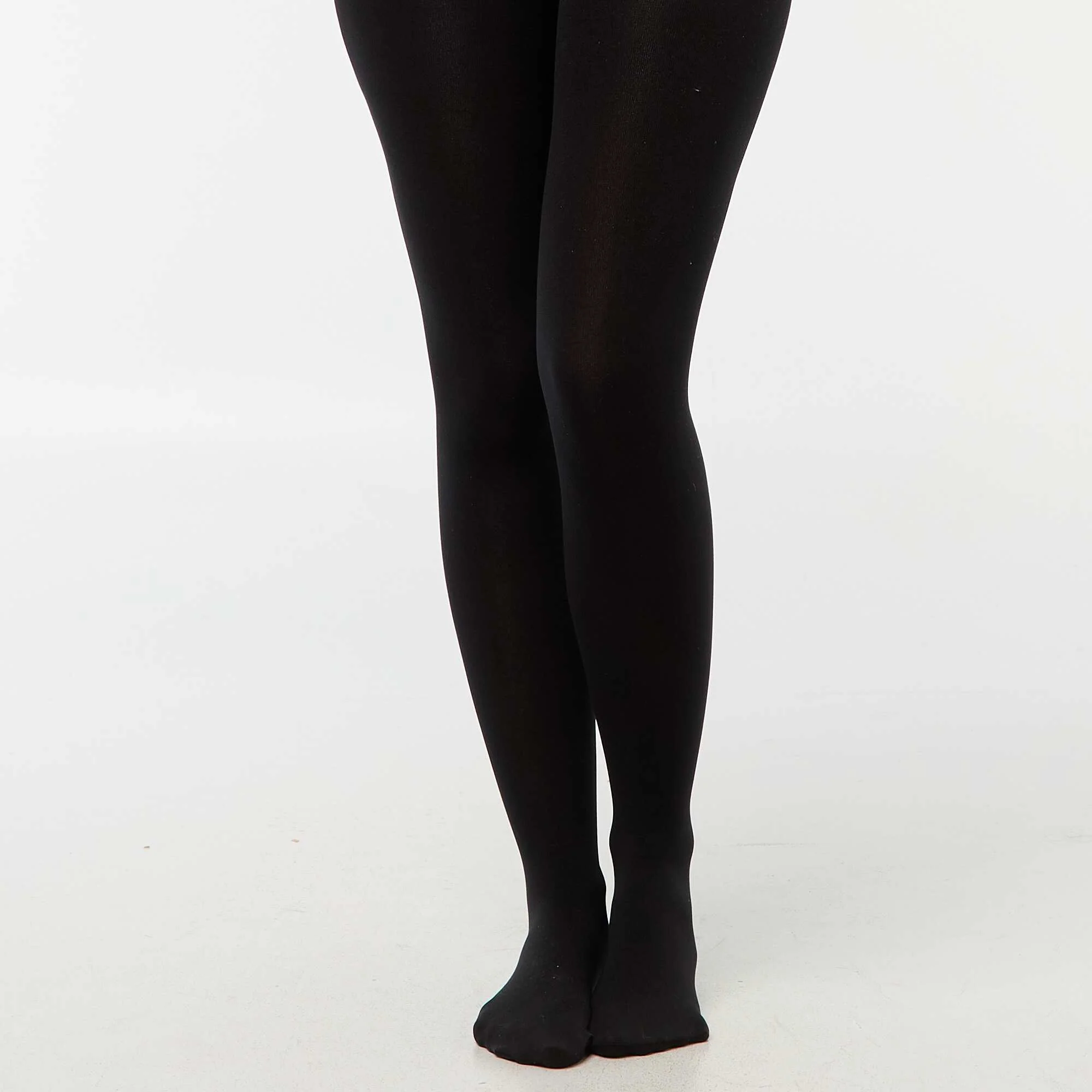 Fleece-Lined Tights BLACK