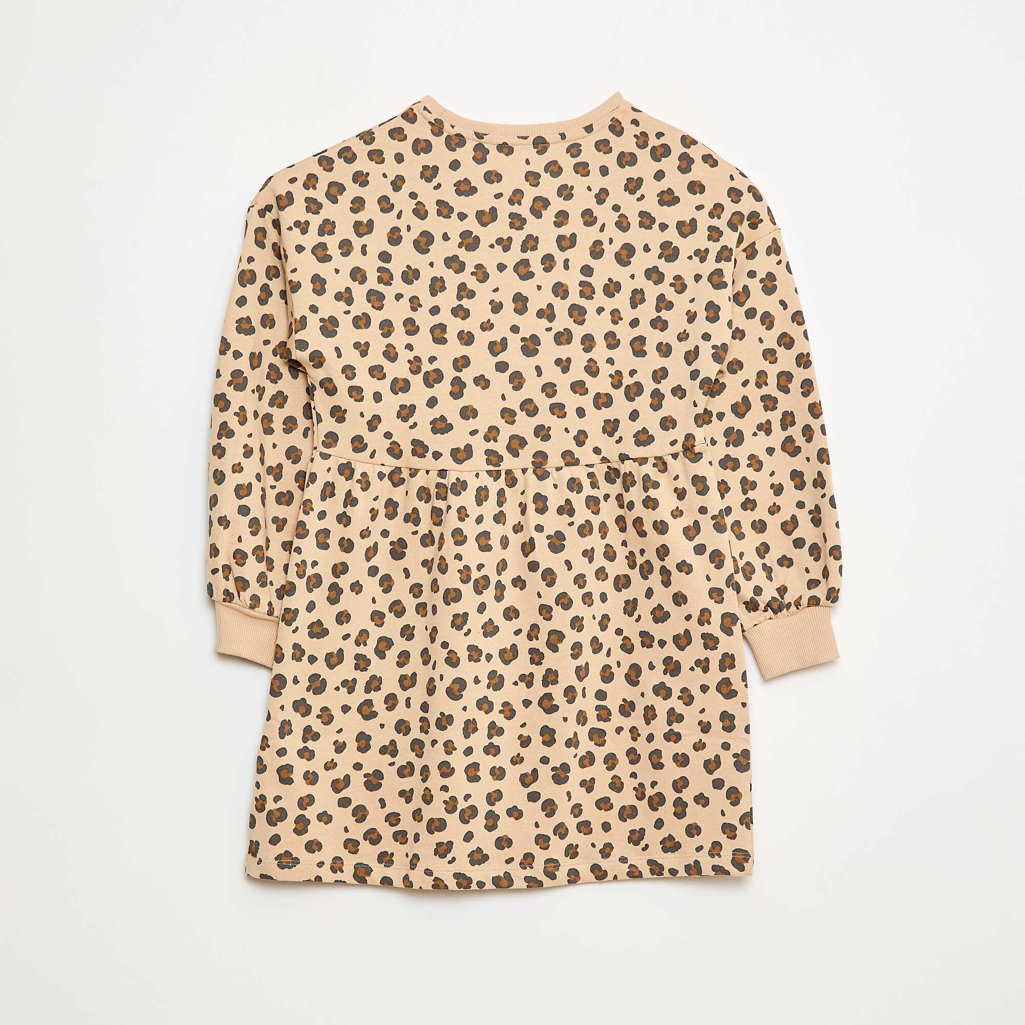 Fleece Motif Dress Unlined BEIGE - Image 2