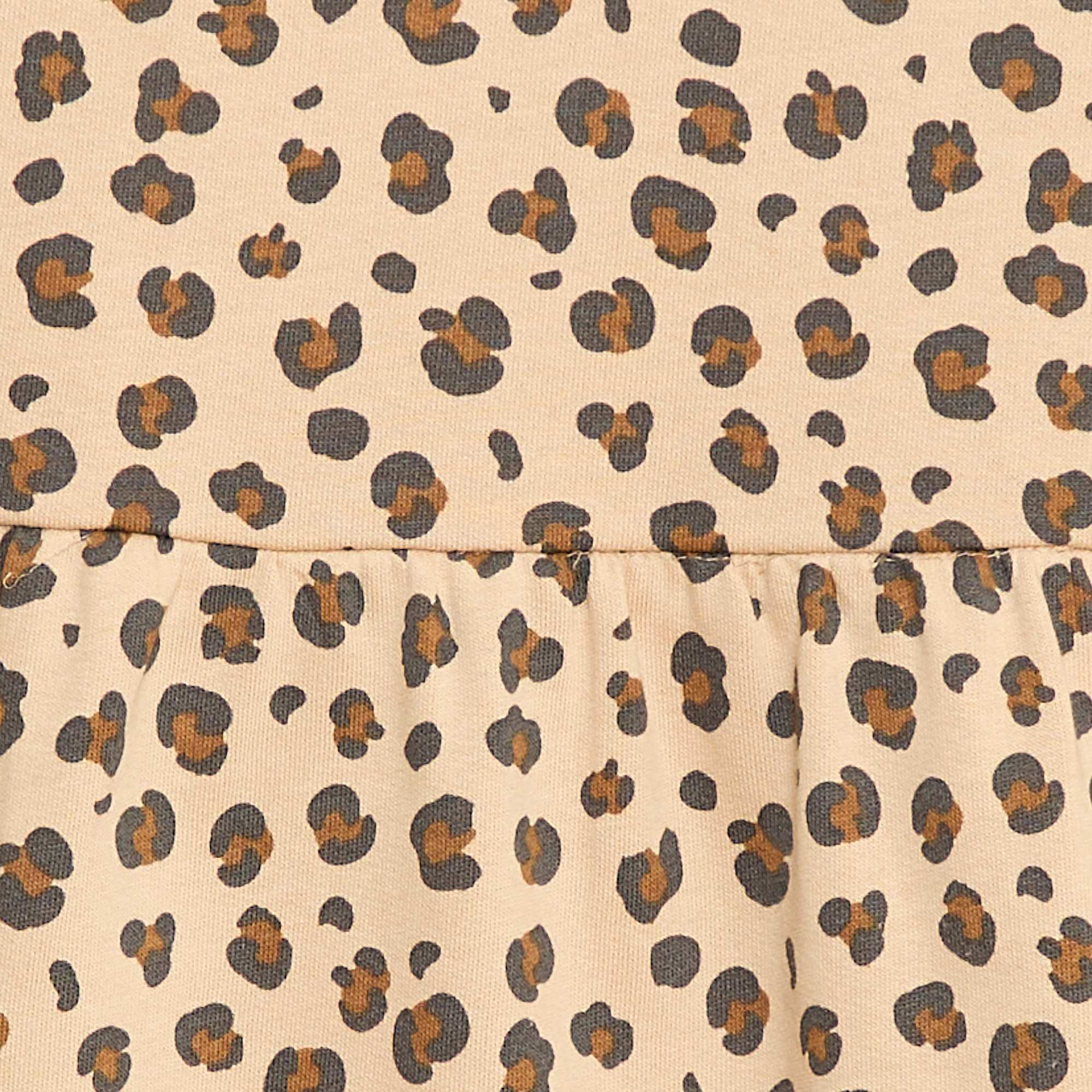 Fleece Motif Dress Unlined BEIGE - Image 3
