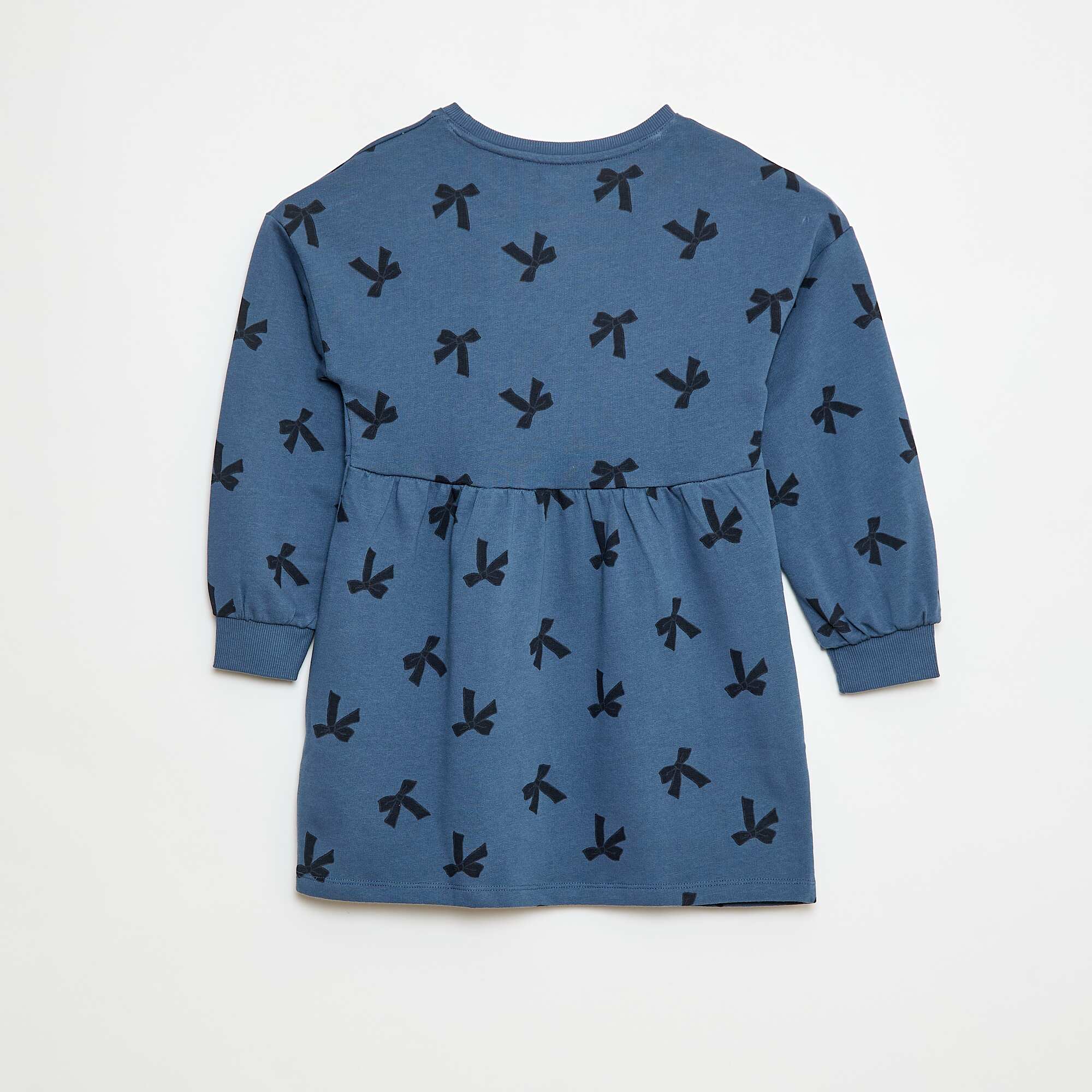 Fleece Motif Dress (Unlined) BLUE - Image 2