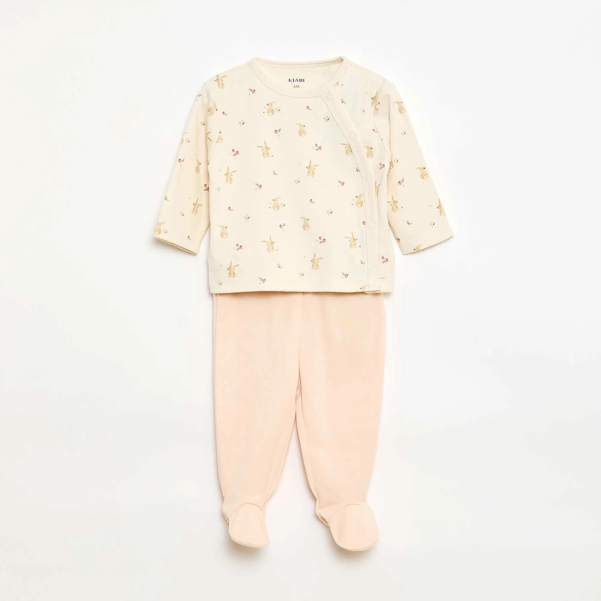 Fleece Pajama Set - 2 Pieces WHITE