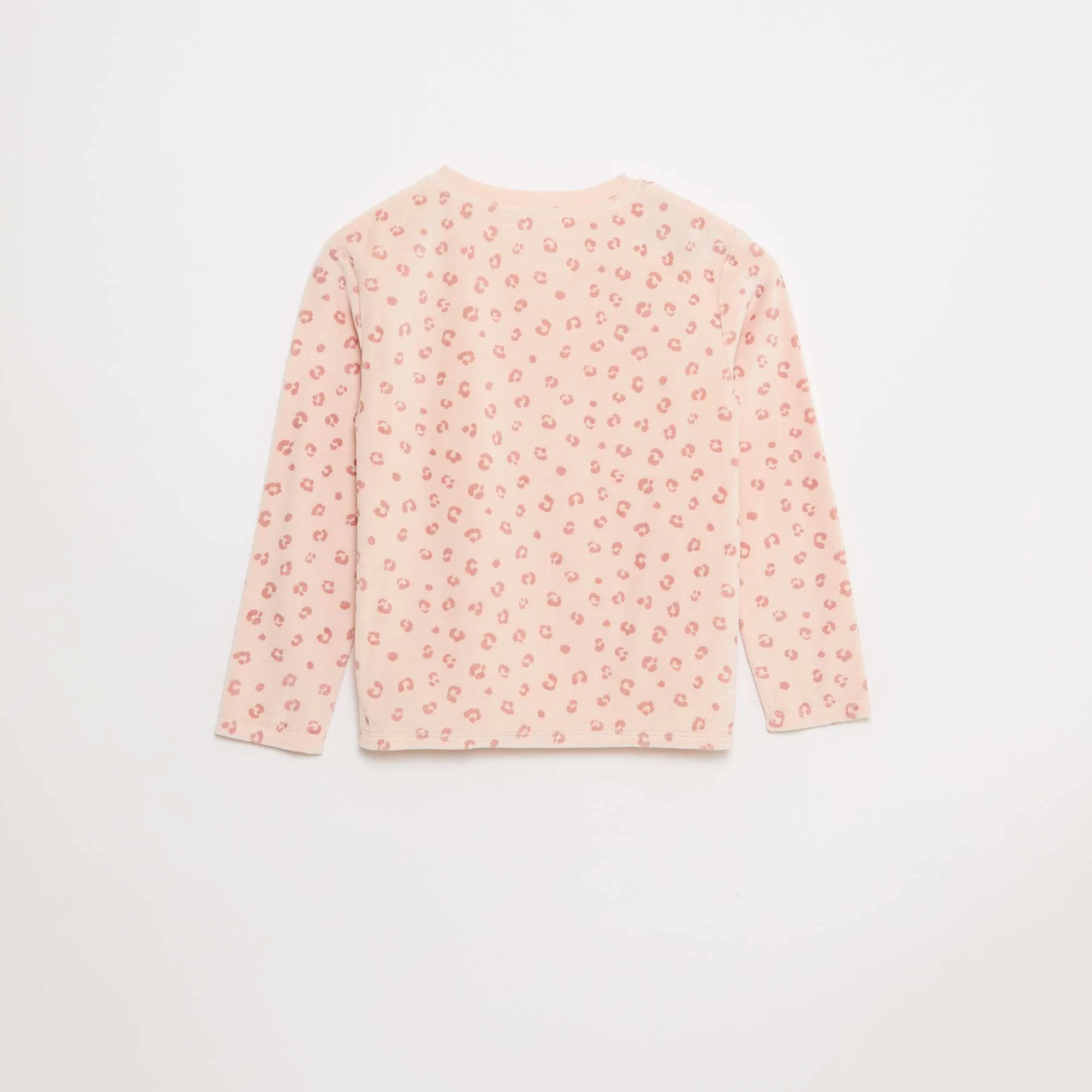 Fleece Pajama Set Sweatshirt + Pants - 2 pieces PINK - Image 4