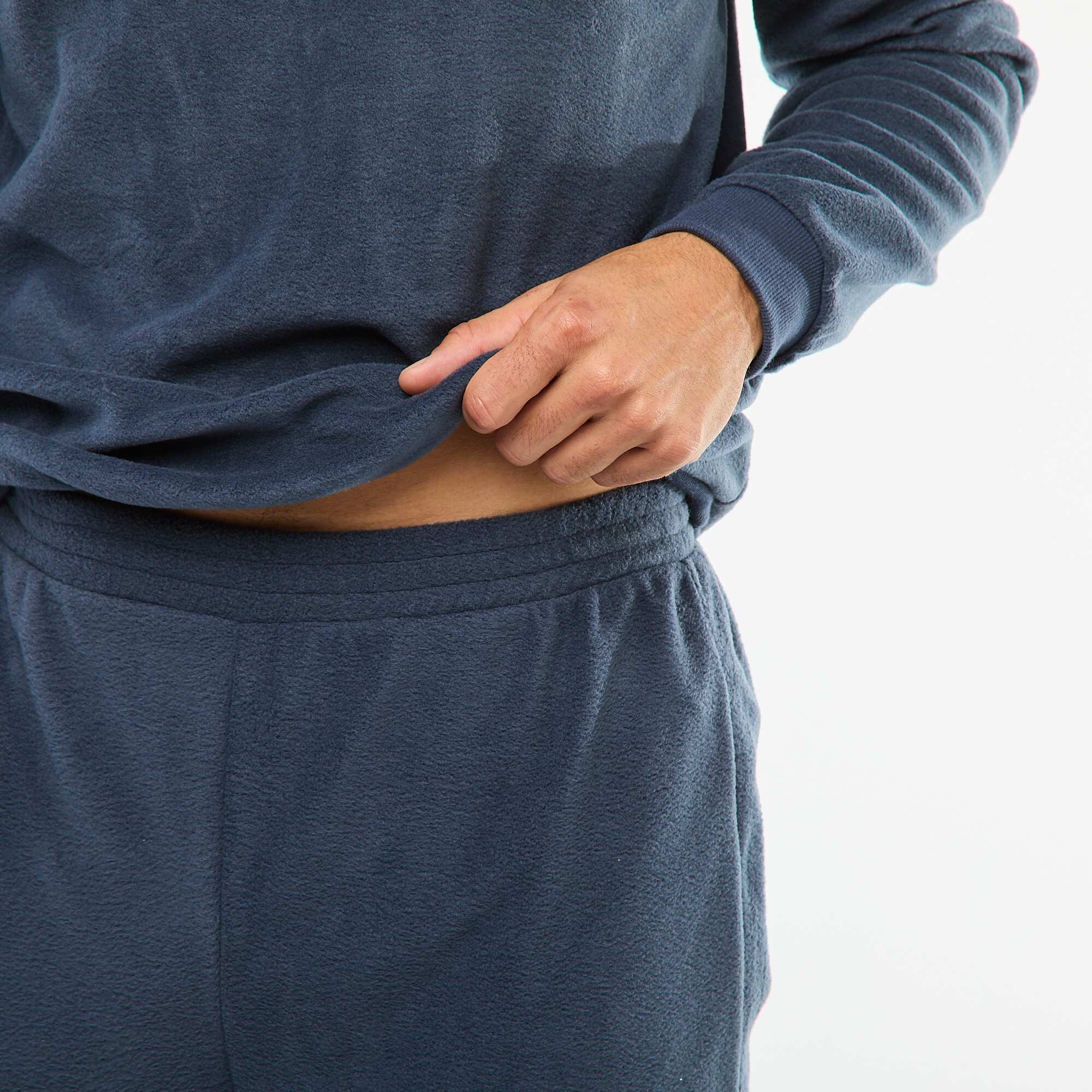 Fleece Pajama Set T-shirt + Pants - 2 pieces BLUE - Image 3