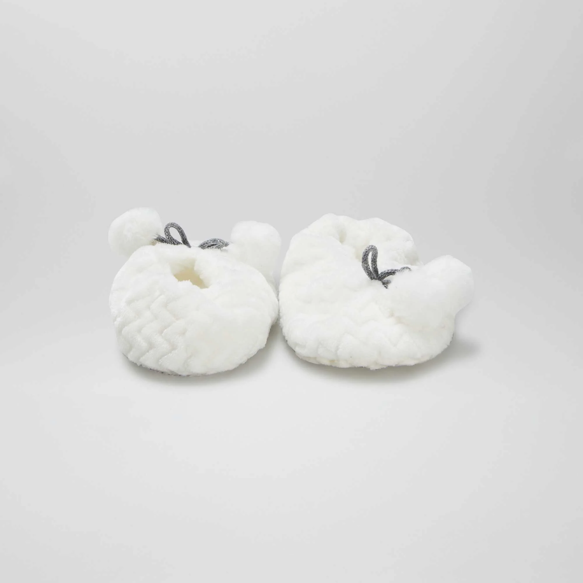 Fleece slippers BEIGE - Image 3