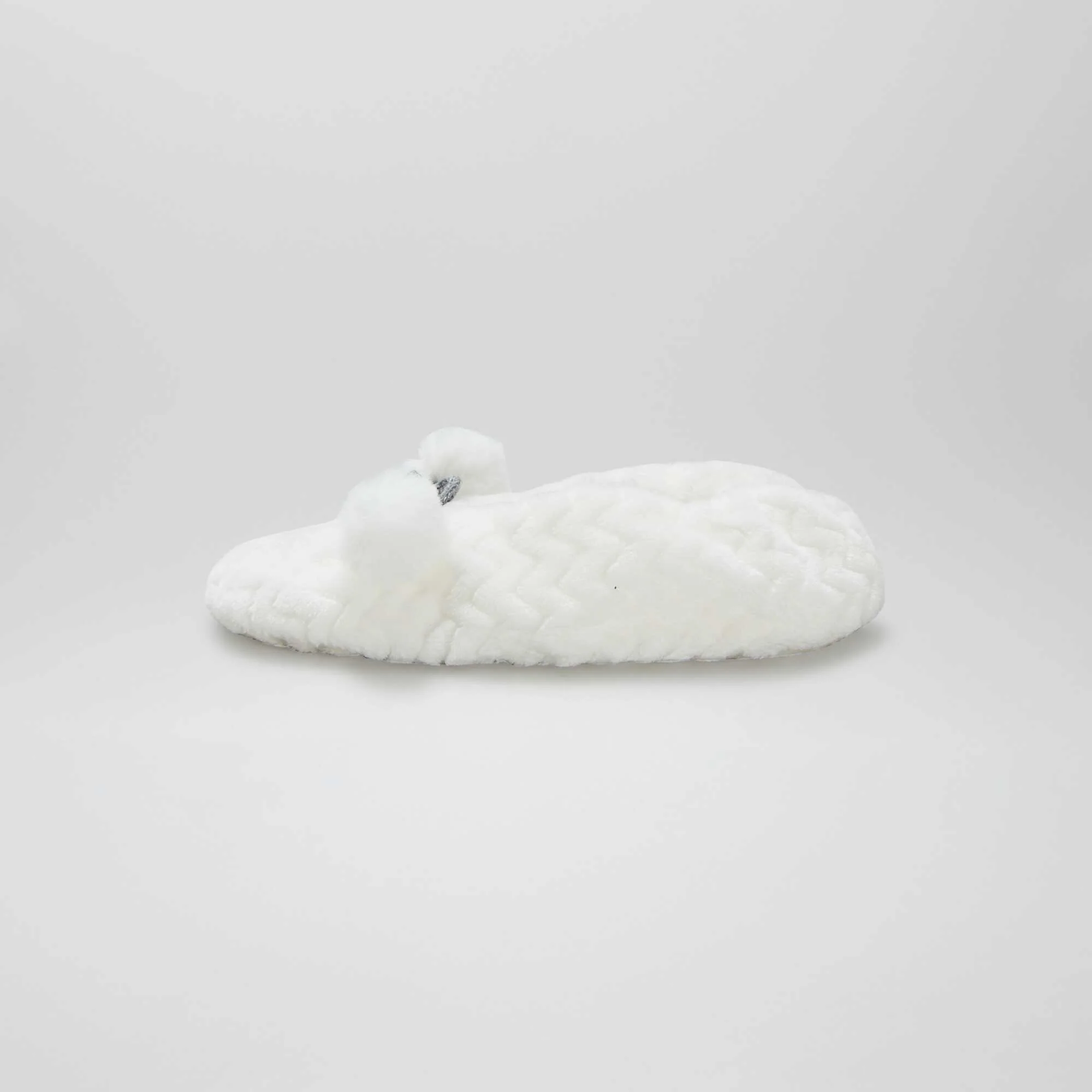 Fleece slippers BEIGE - Image 4