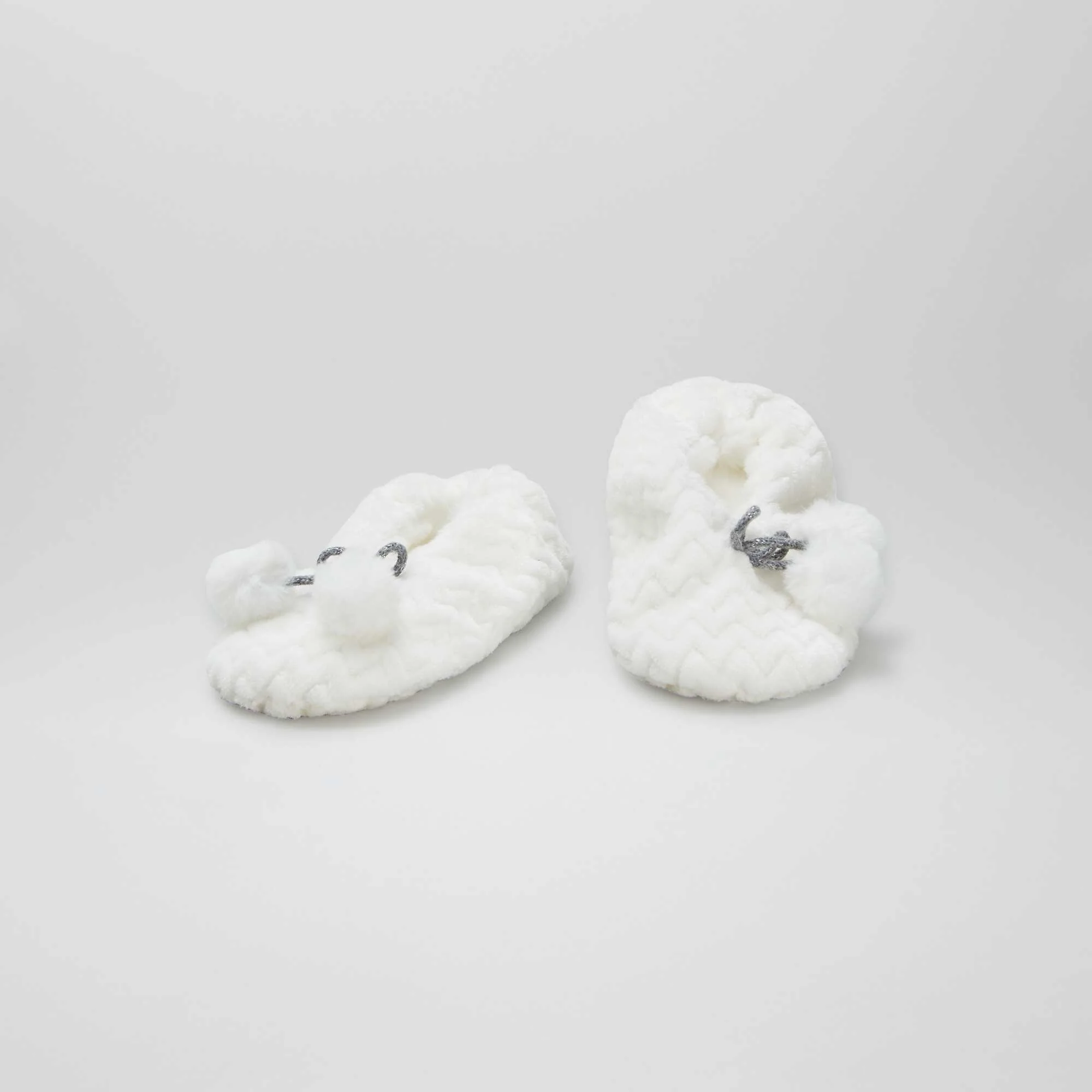 Fleece slippers BEIGE - Image 5