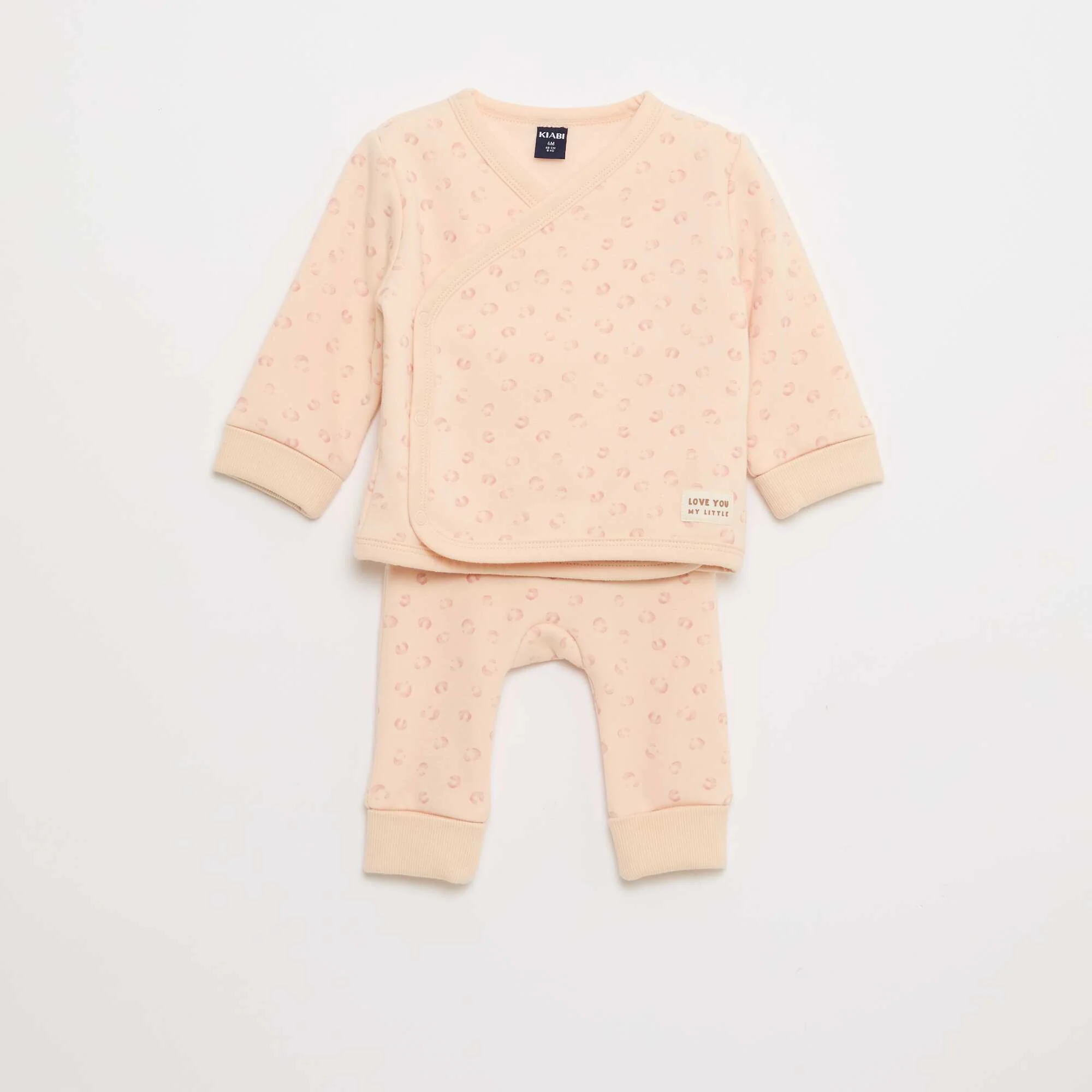 Fleece Sweatshirt + Pants Set - 2 Pieces PINK