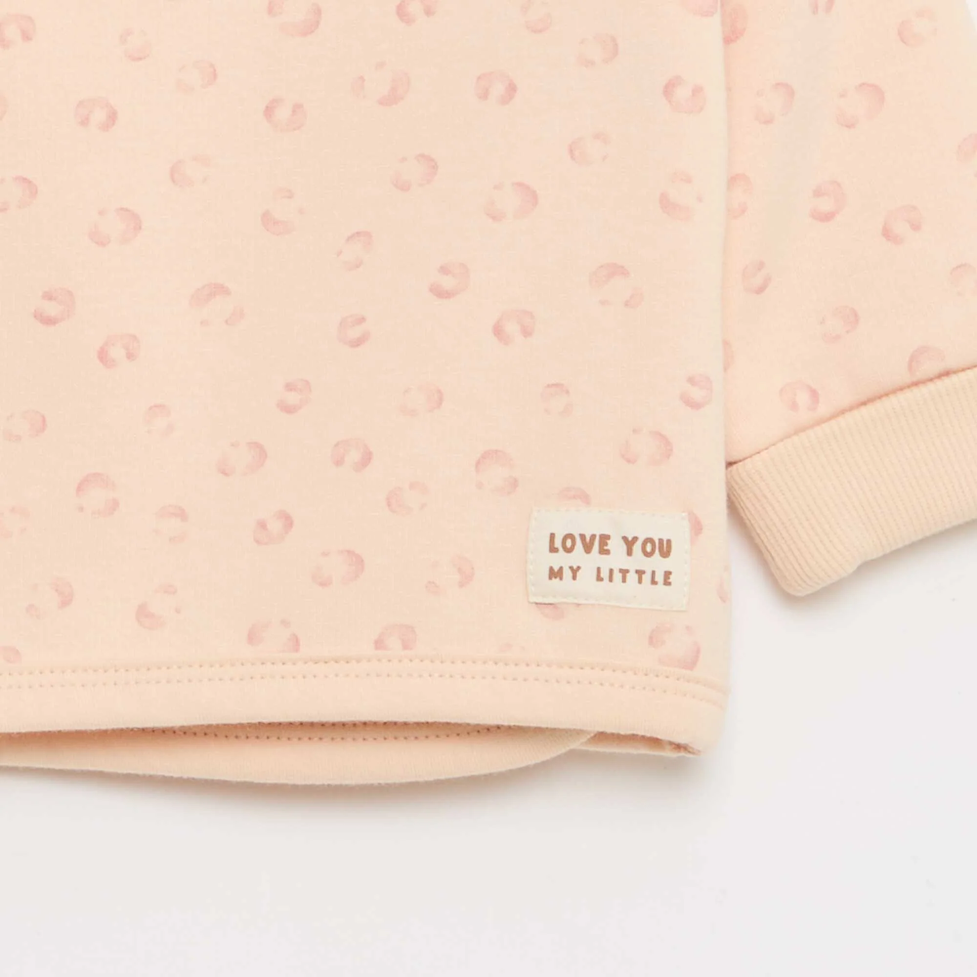 Fleece Sweatshirt + Pants Set - 2 Pieces PINK - Image 3