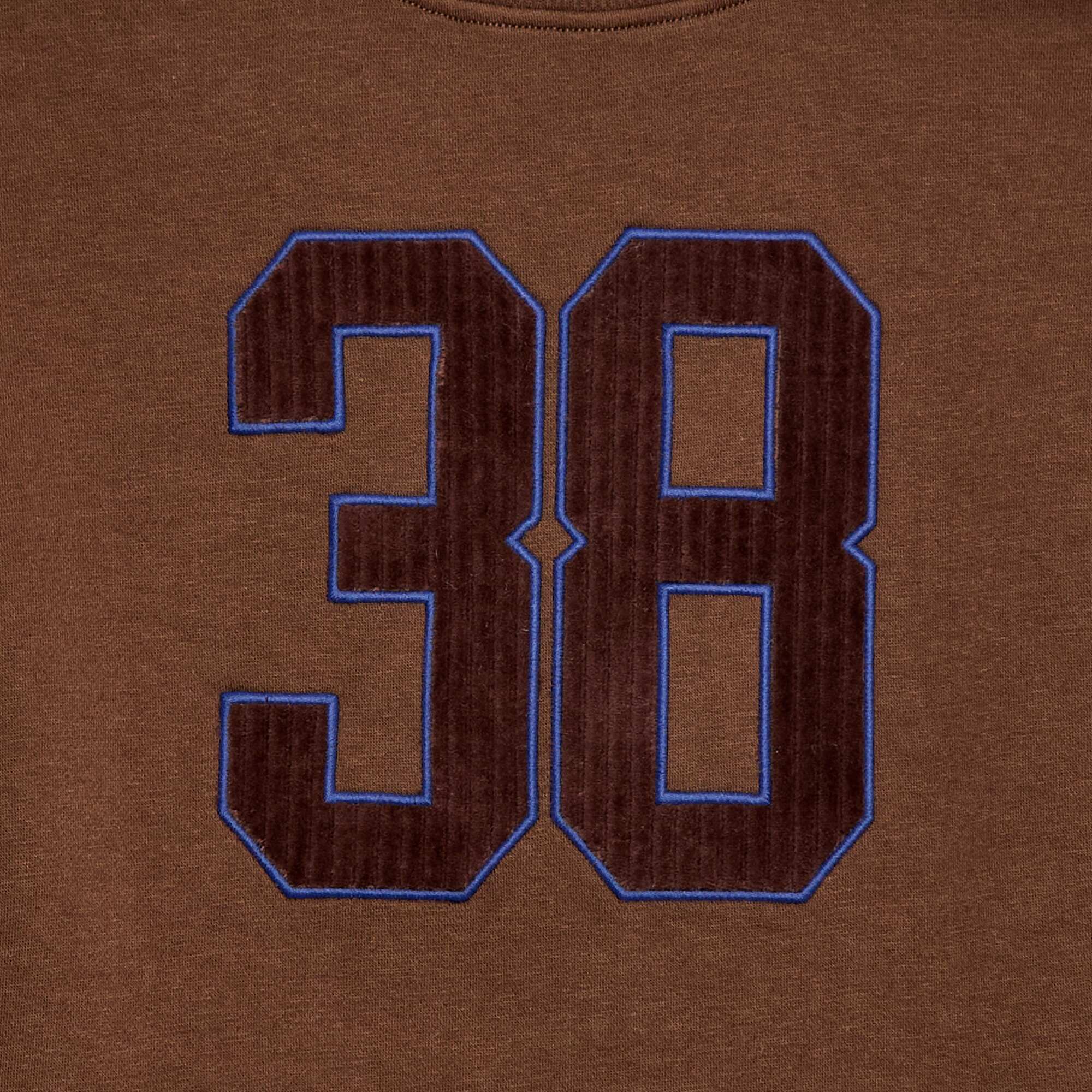 Fleece Sweatshirt with Velvet Print BROWN - Image 2