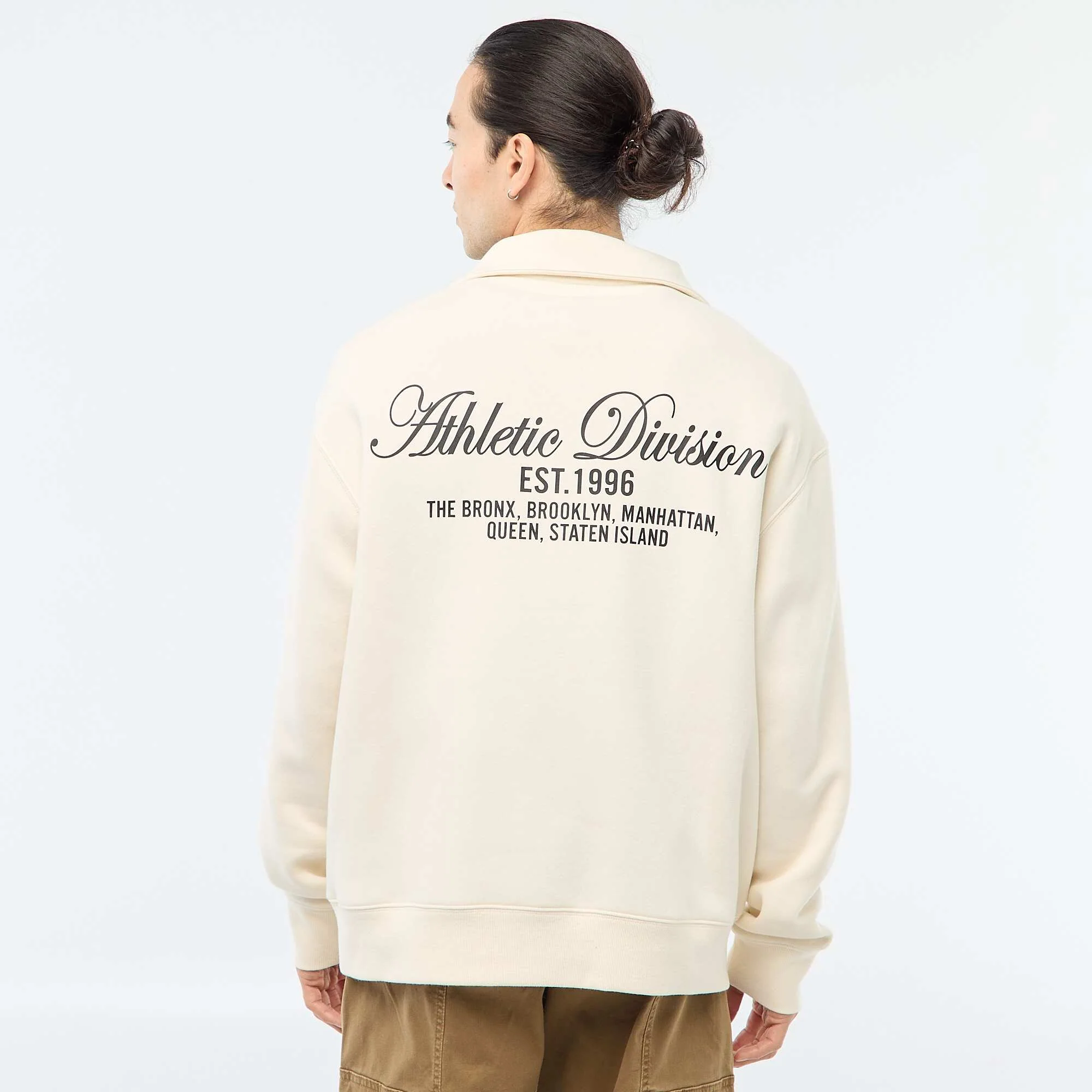 Fleece Trucker Sweatshirt BEIGE - Image 2