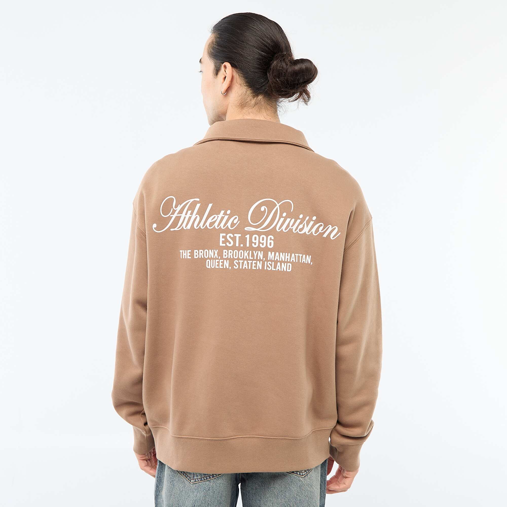 Fleece Trucker Sweatshirt BROWN - Image 4