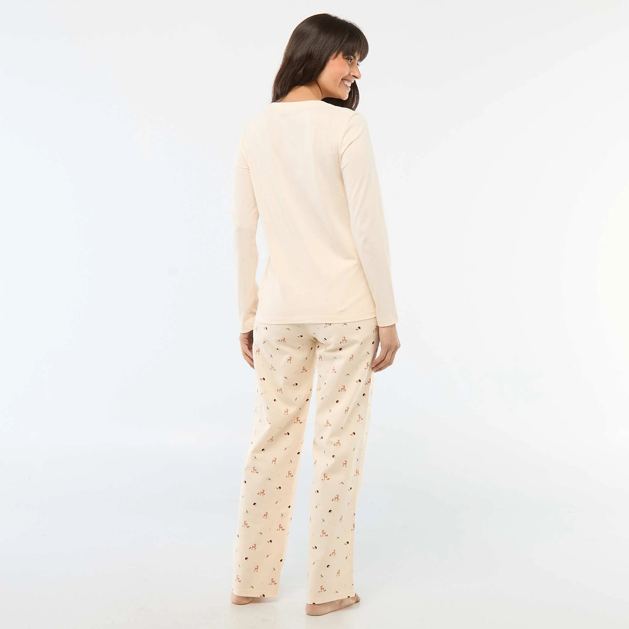 Fleece Zip-Up Sweatshirt + Long Pajama Set - 3 Piece PINK - Image 4