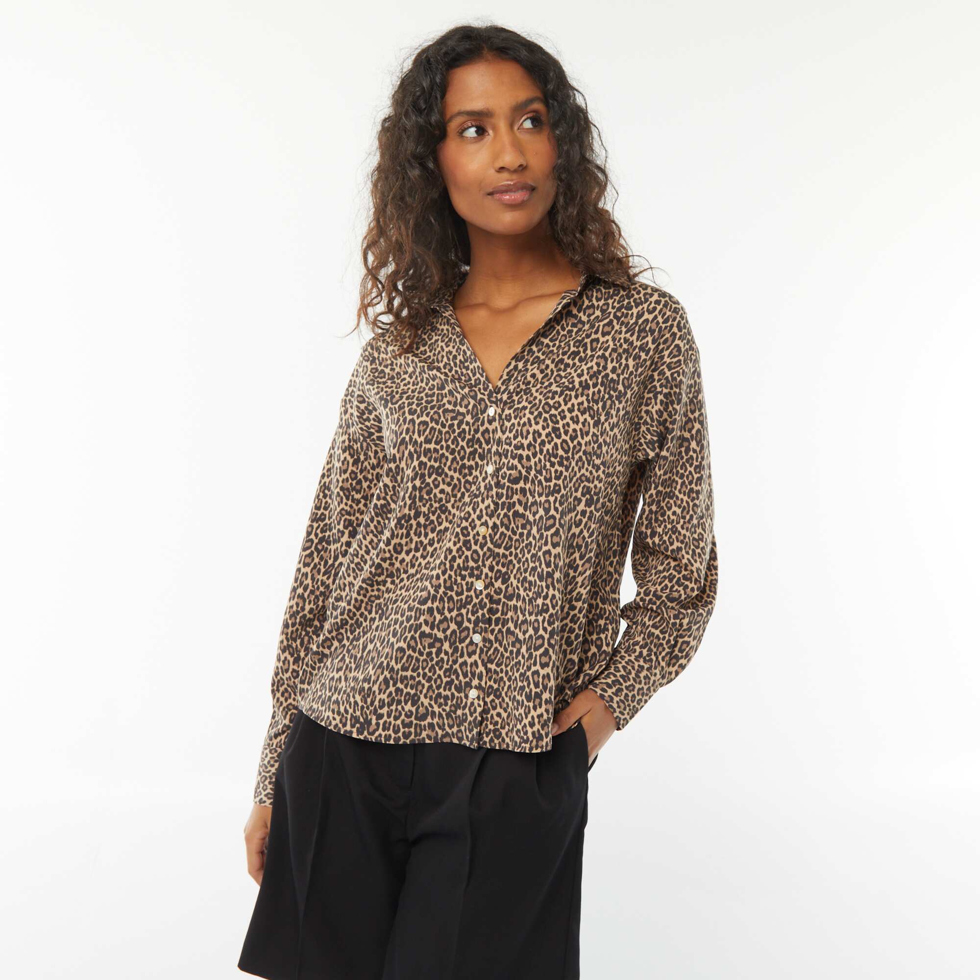 Flowing blouse BEIGE - Image 3