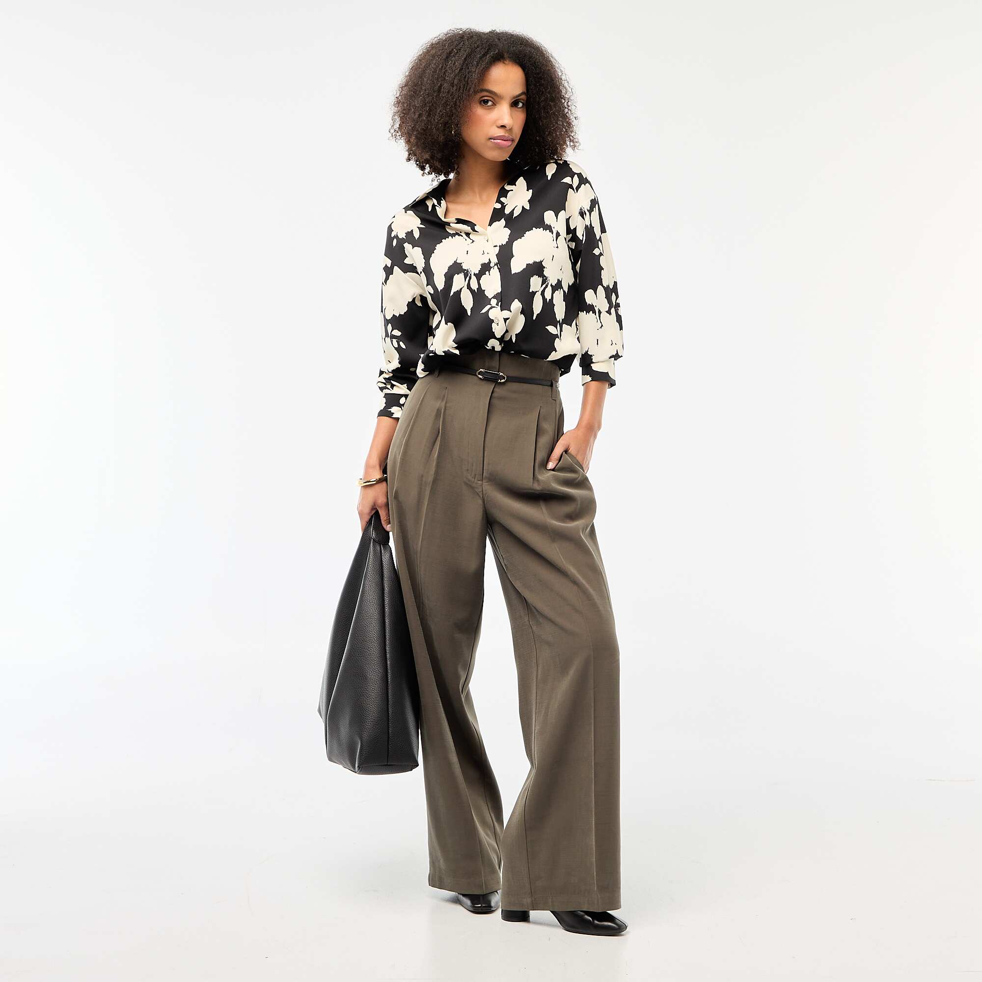 Flowing blouse BLACK - Image 2