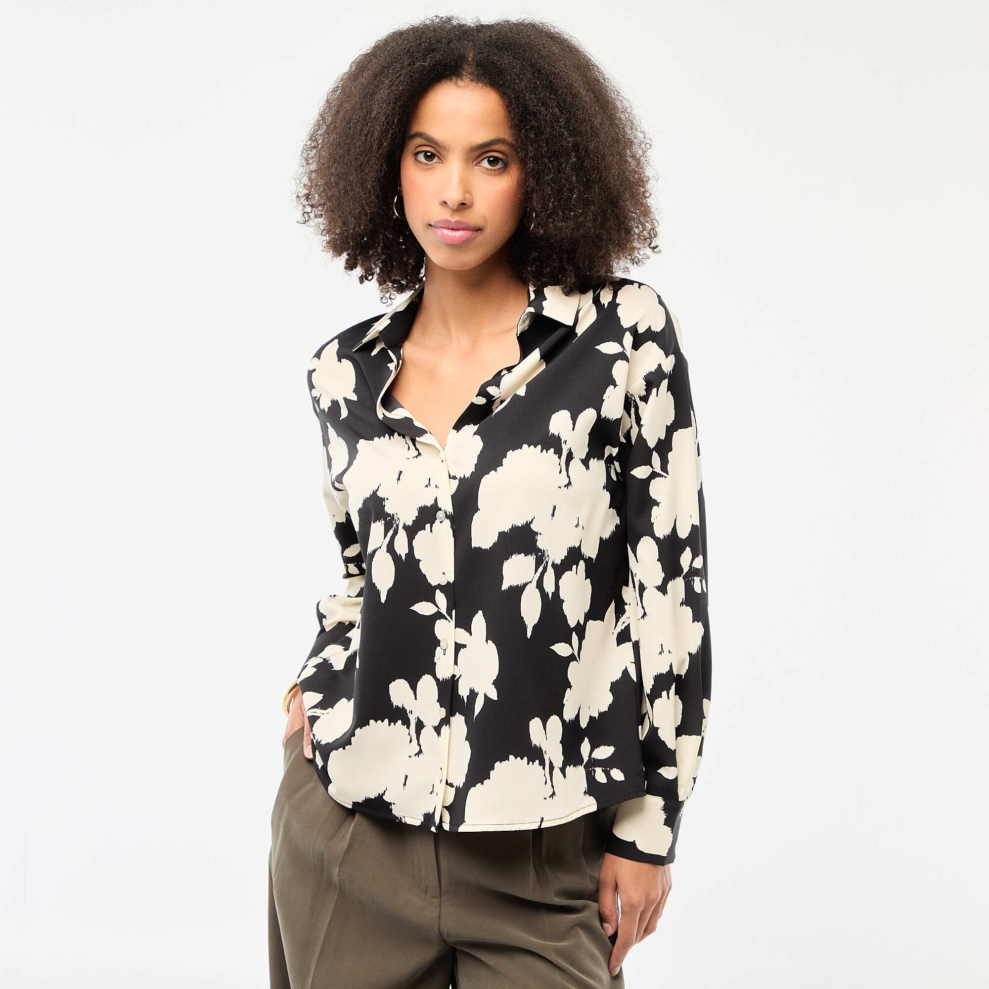 Flowing blouse BLACK - Image 3