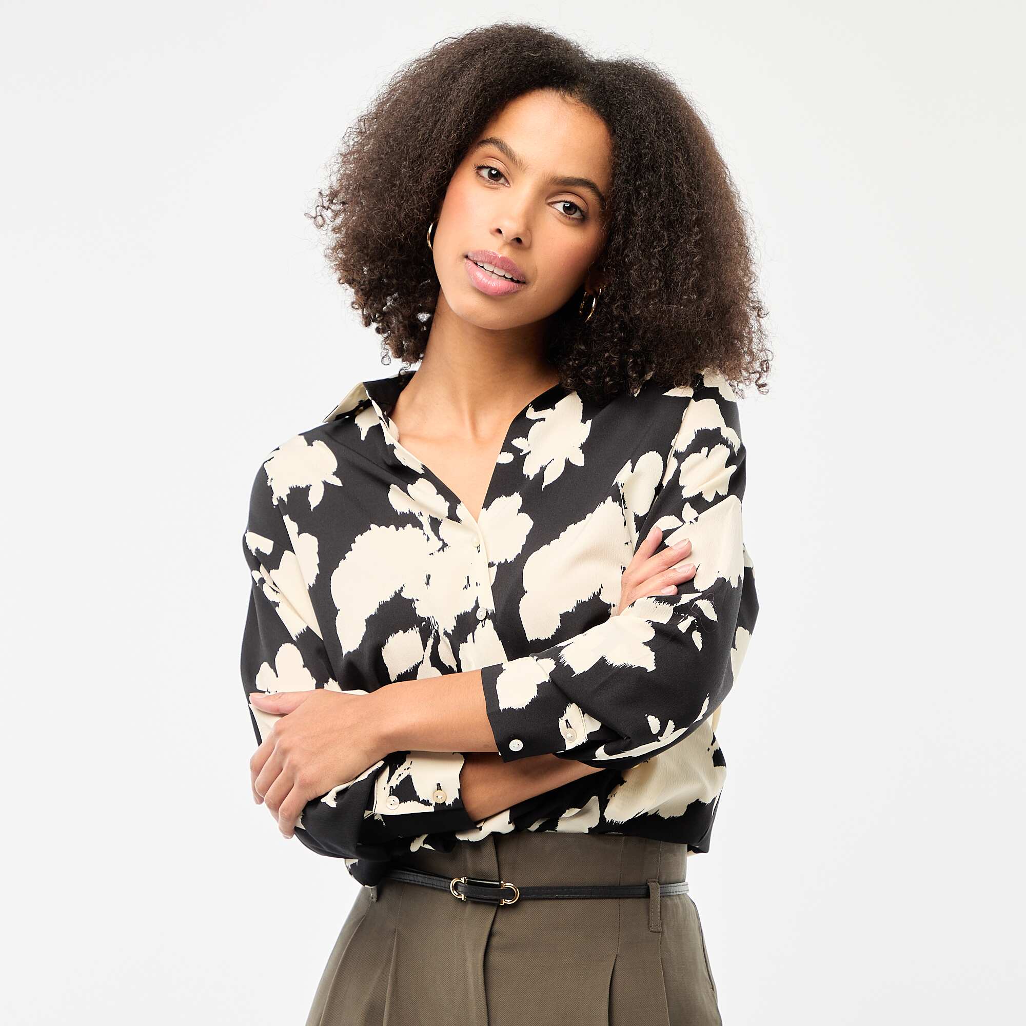 Flowing blouse BLACK - Image 5
