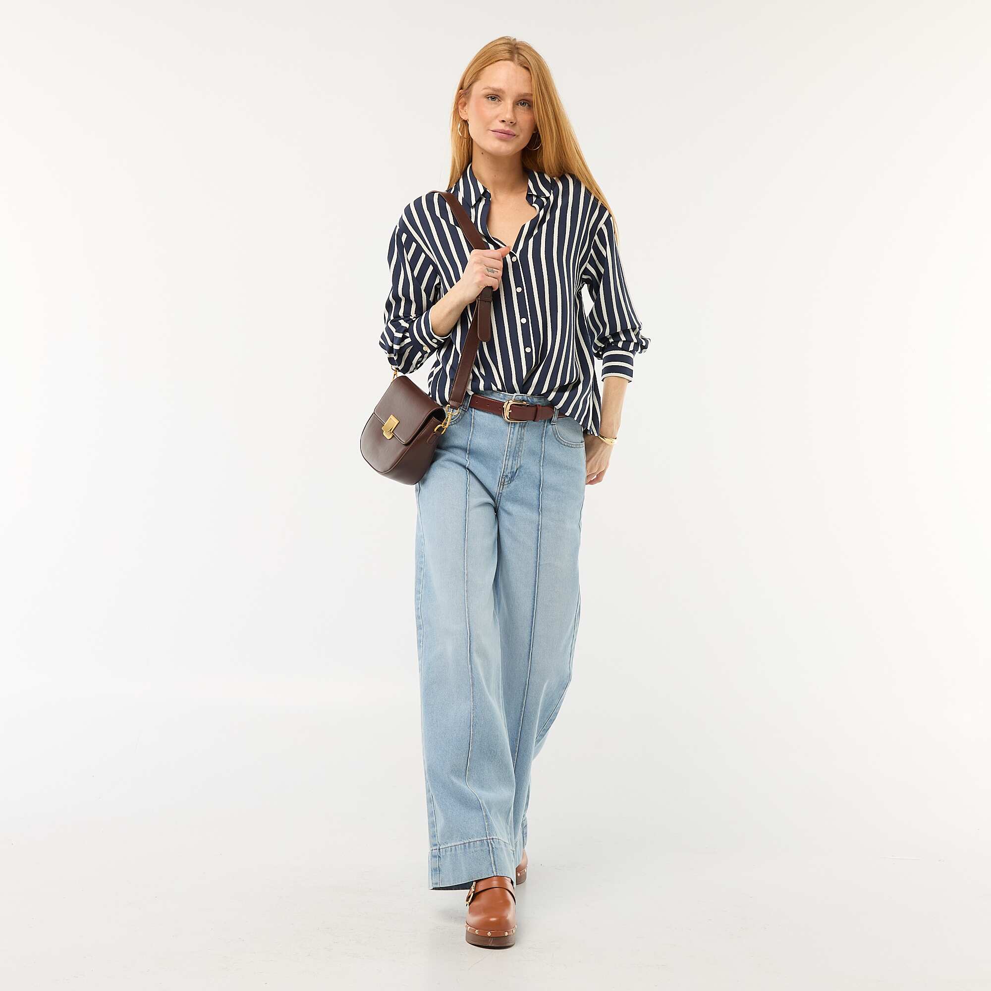 Flowing blouse BLUE - Image 2