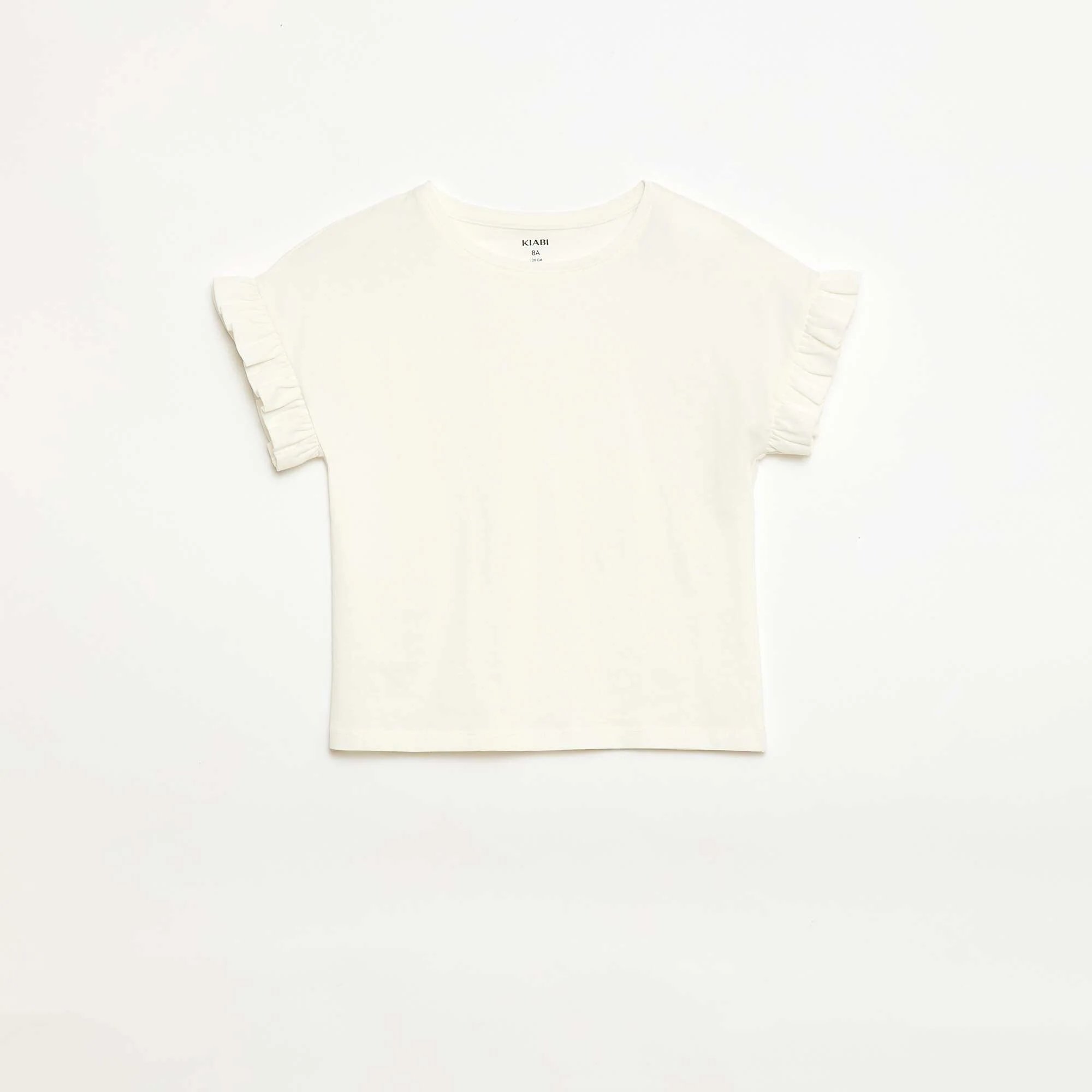 Flutter Sleeve T-shirt WHITE - Image 2