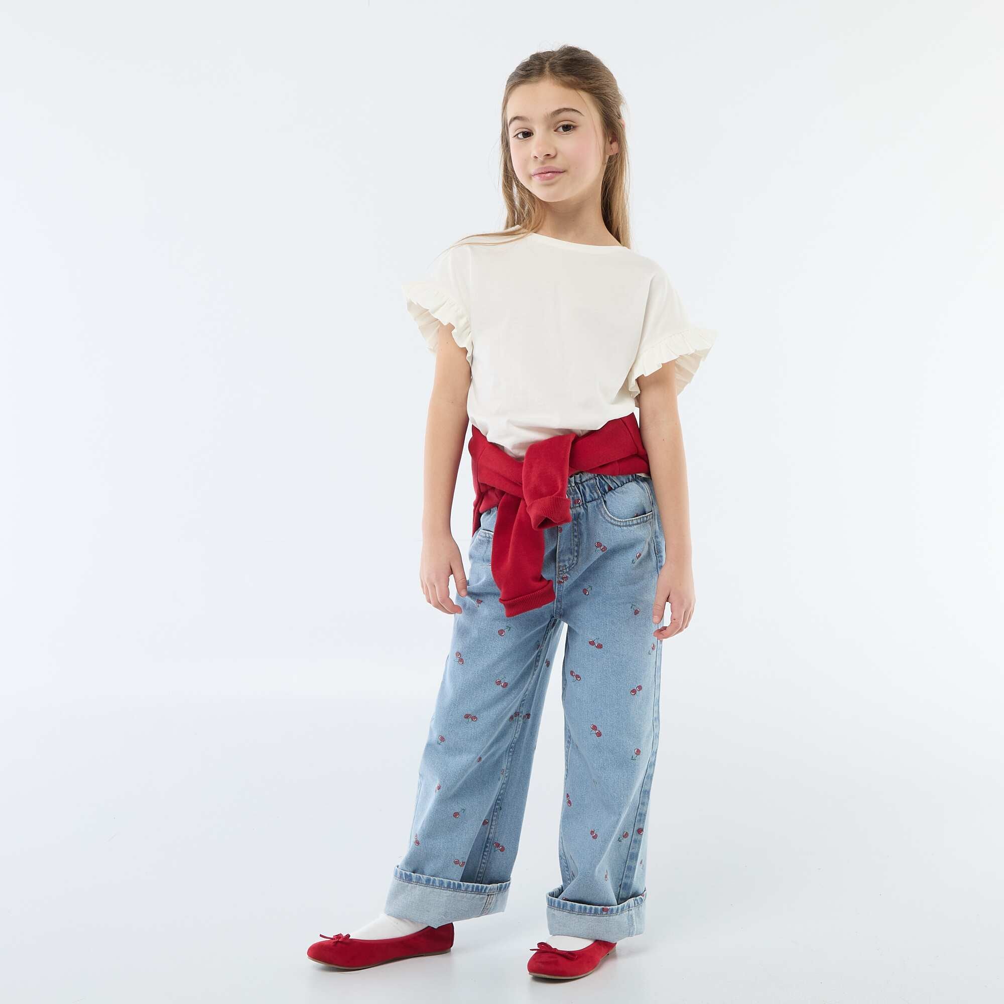 Flutter Sleeve T-shirt WHITE - Image 3