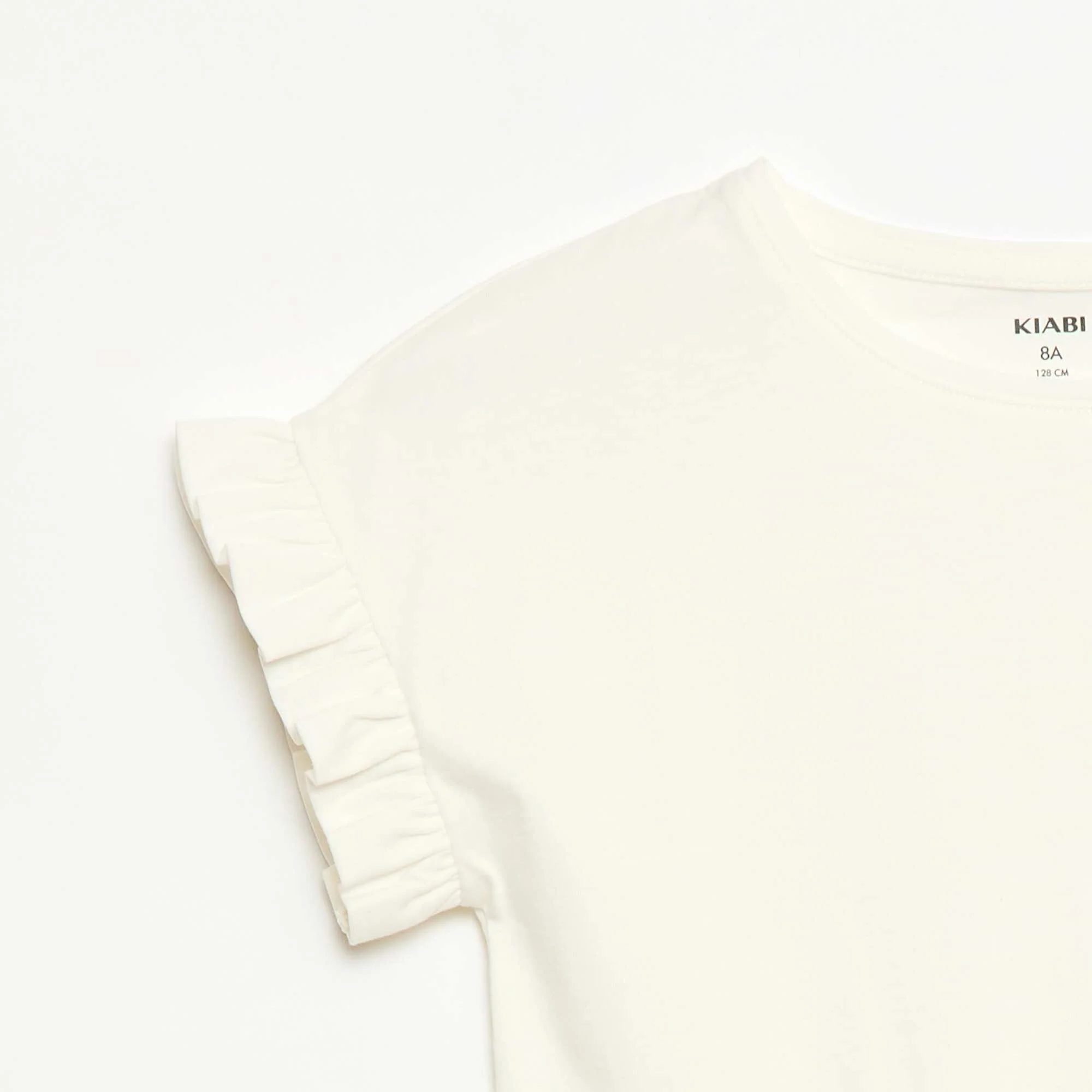 Flutter Sleeve T-shirt WHITE - Image 5