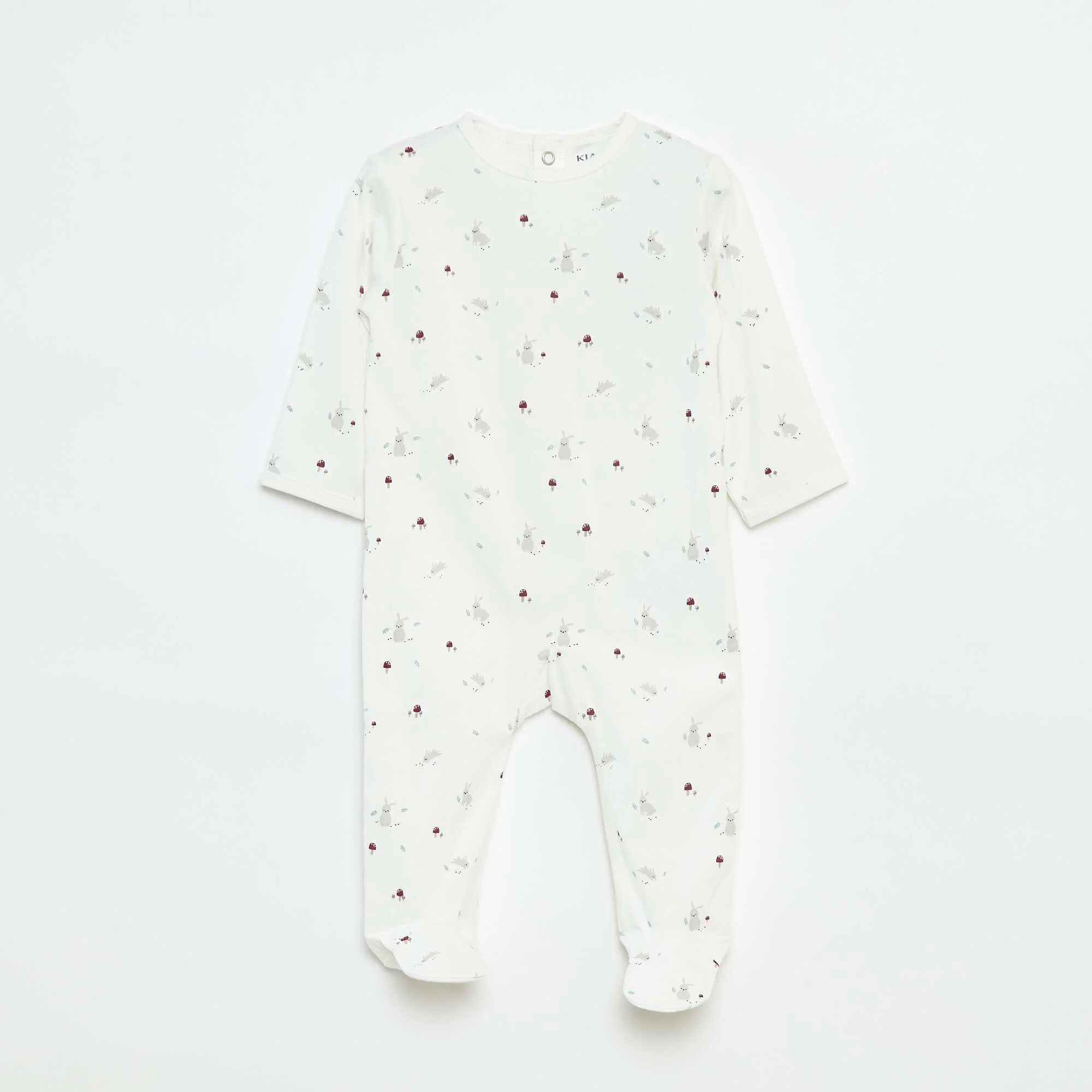 Fox sleepsuit with press-stud fastening at the back BEIGE