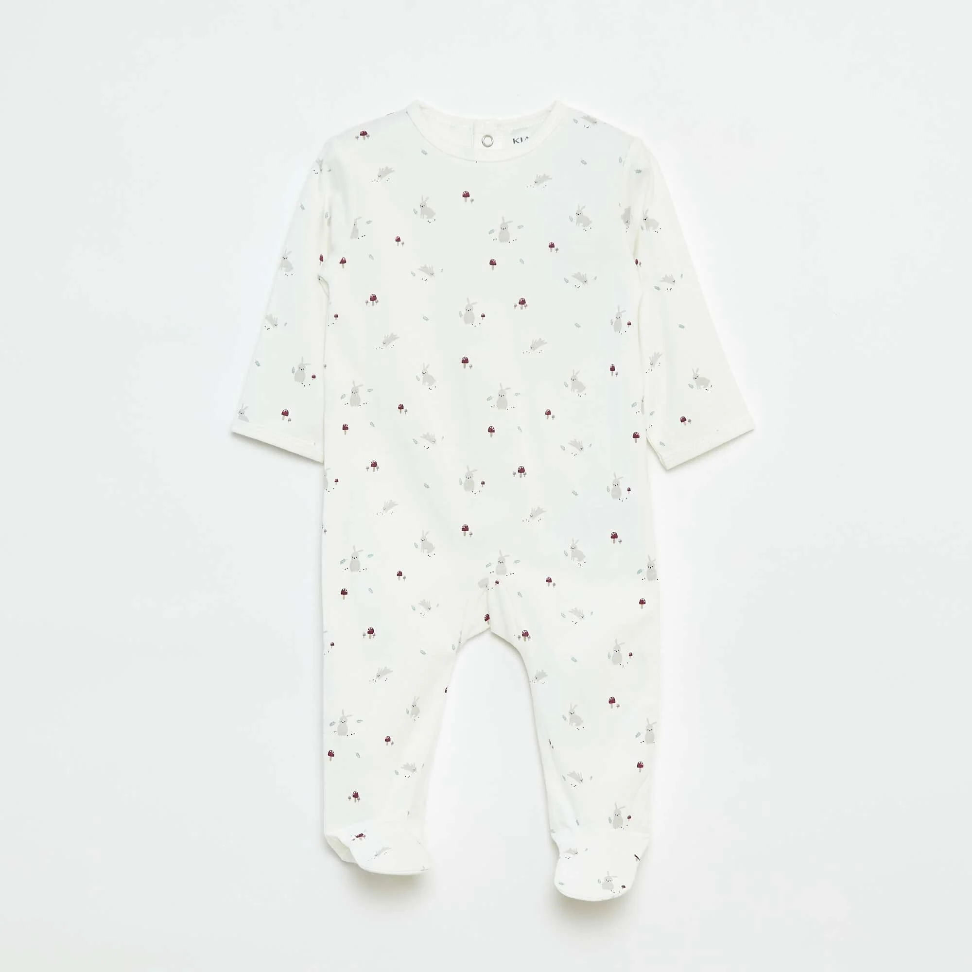 Fox sleepsuit with press-stud fastening at the back BEIGE - Image 2