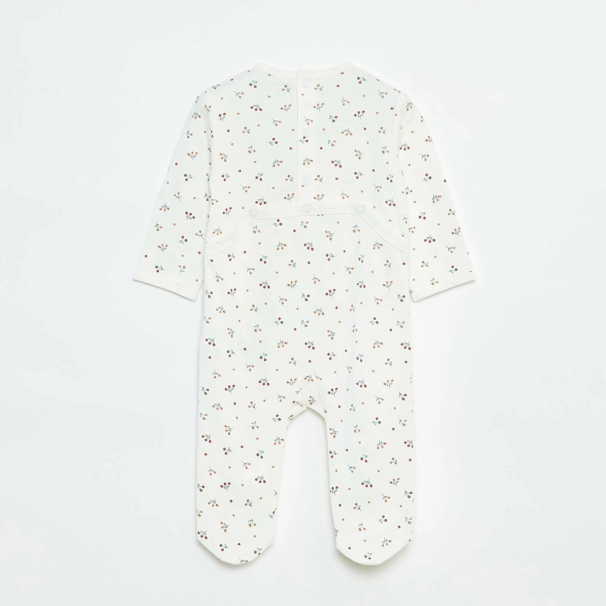 Fox sleepsuit with press-stud fastening at the back BEIGE - Image 3