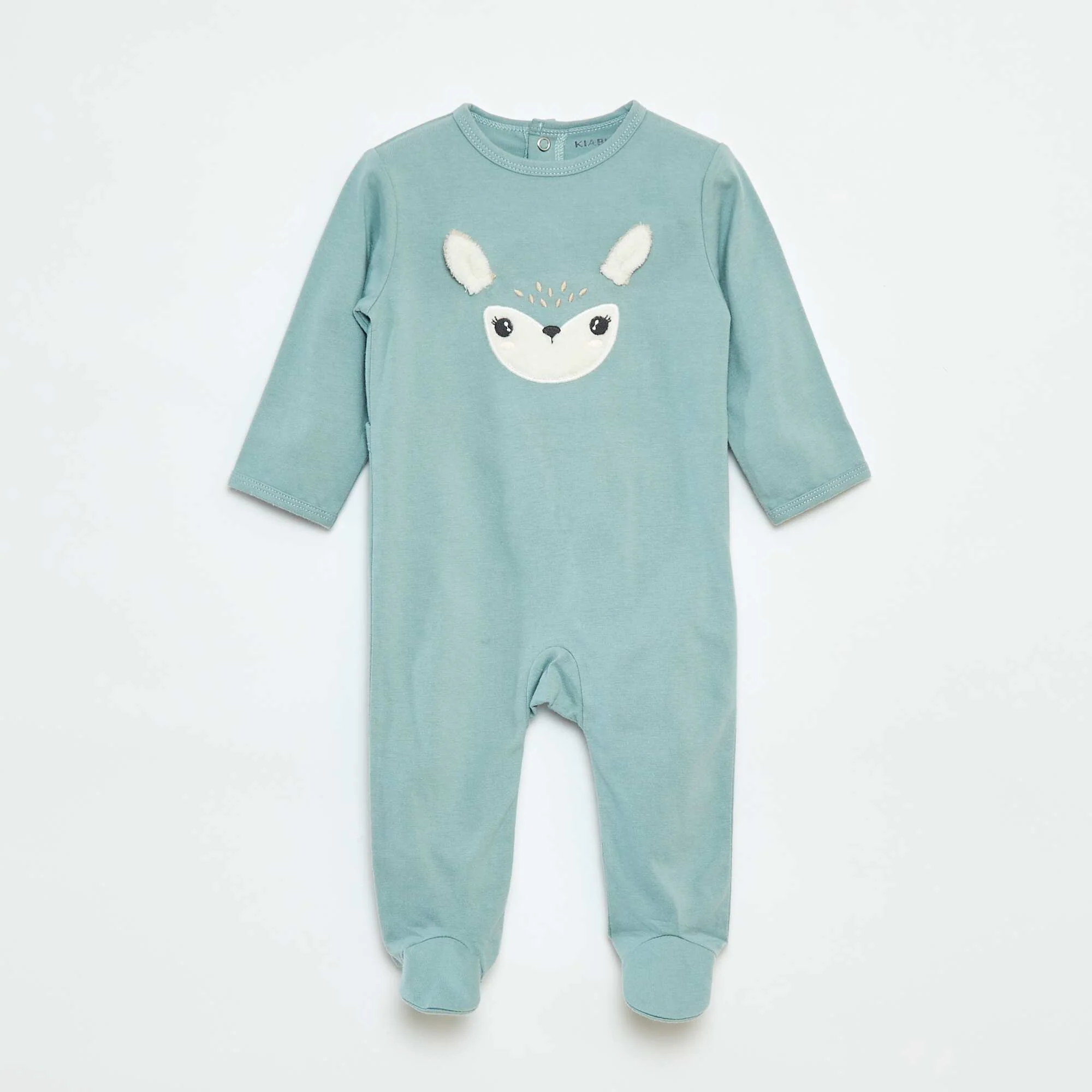 Fox sleepsuit with press-stud fastening at the back BLUE