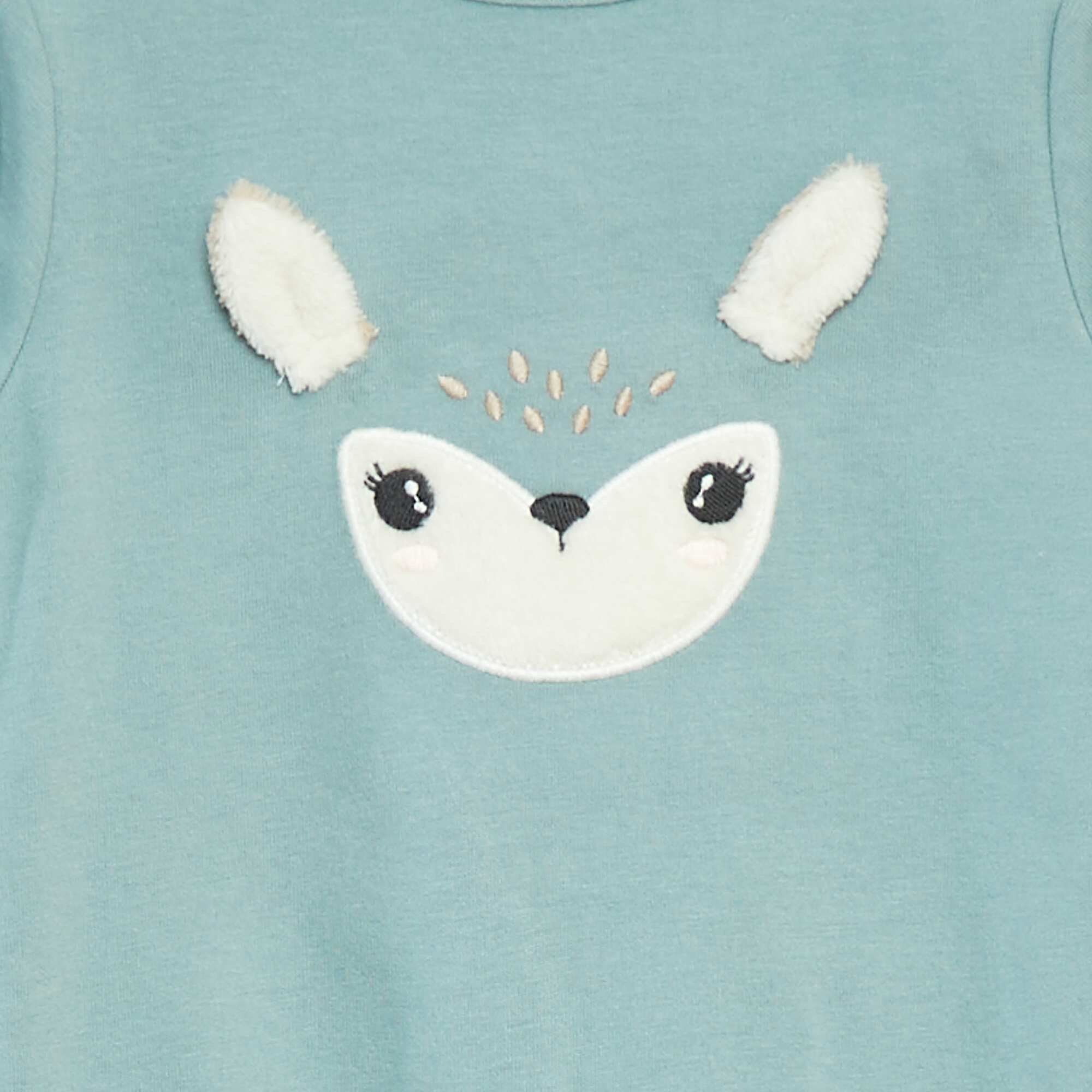 Fox sleepsuit with press-stud fastening at the back BLUE - Image 2