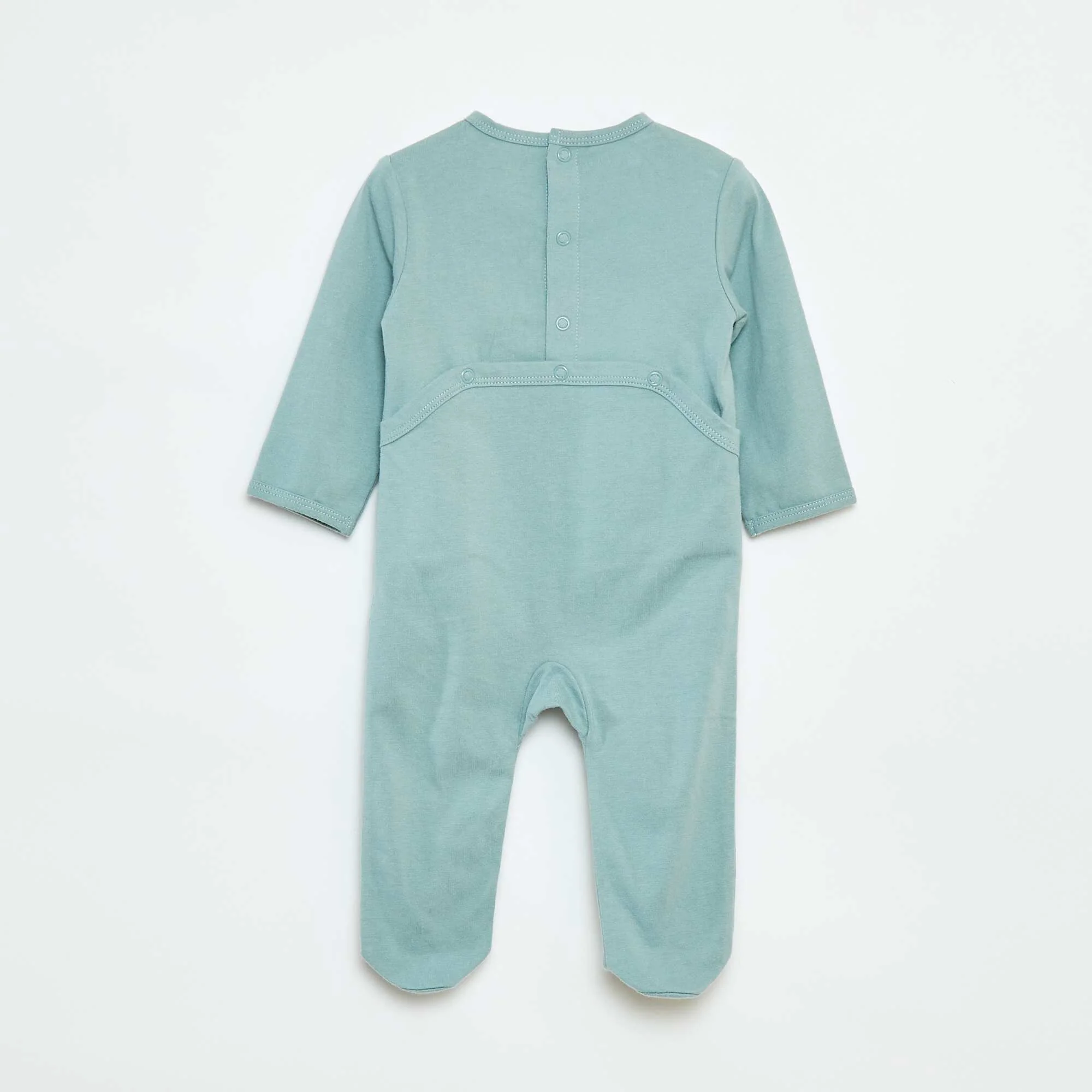 Fox sleepsuit with press-stud fastening at the back BLUE - Image 3
