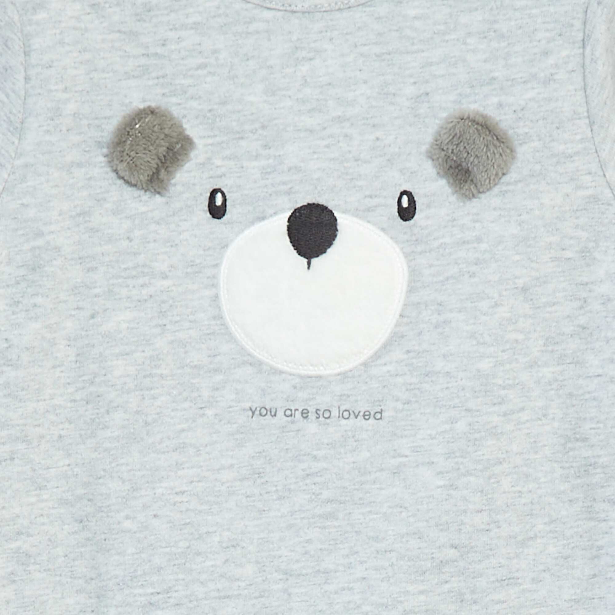 Fox sleepsuit with press-stud fastening at the back GREY - Image 2