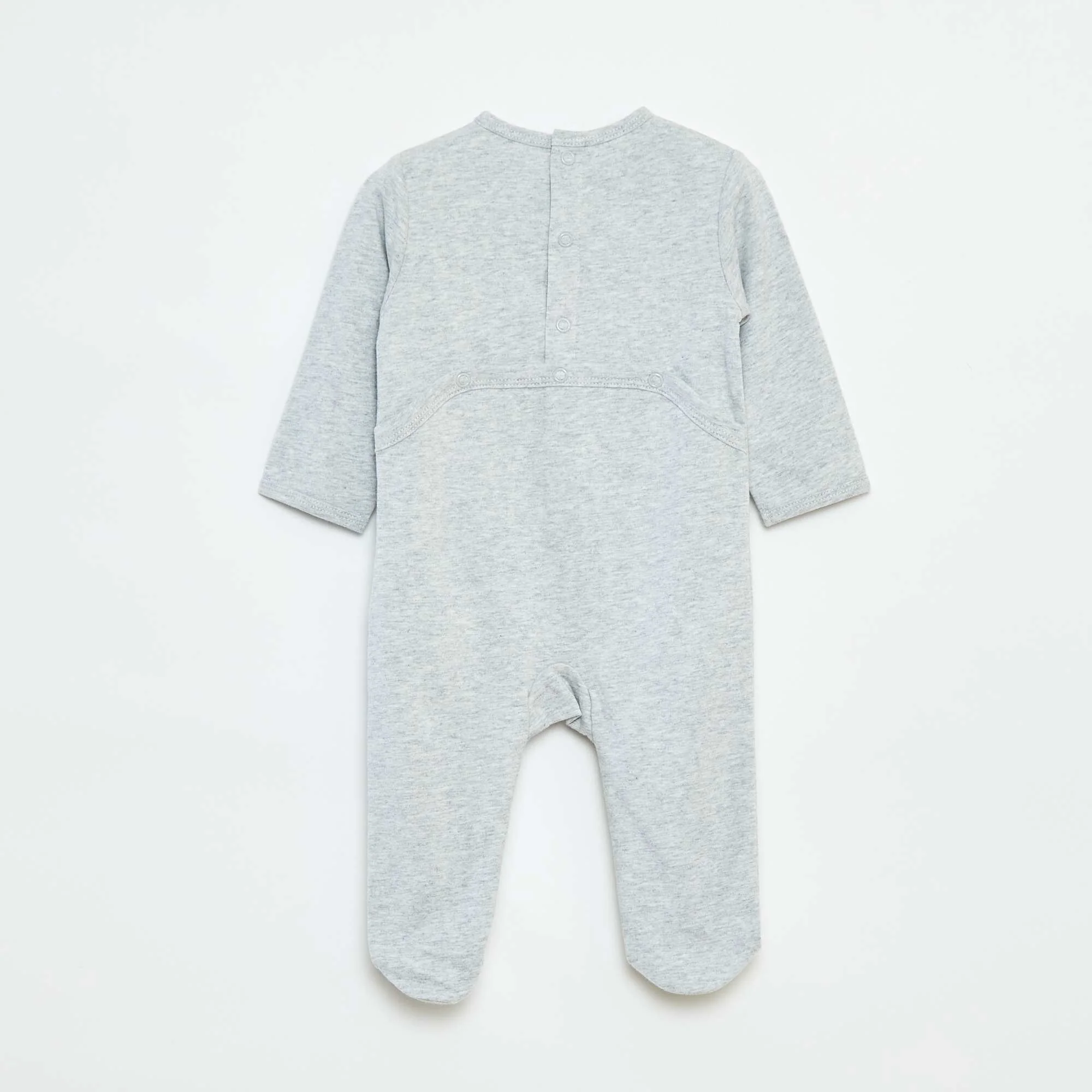 Fox sleepsuit with press-stud fastening at the back GREY - Image 3