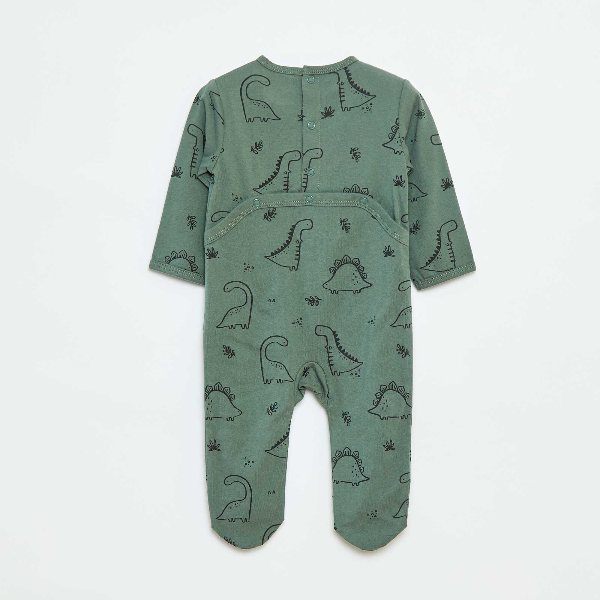 Fox sleepsuit with press-stud fastening at the back KHAKI - Image 3
