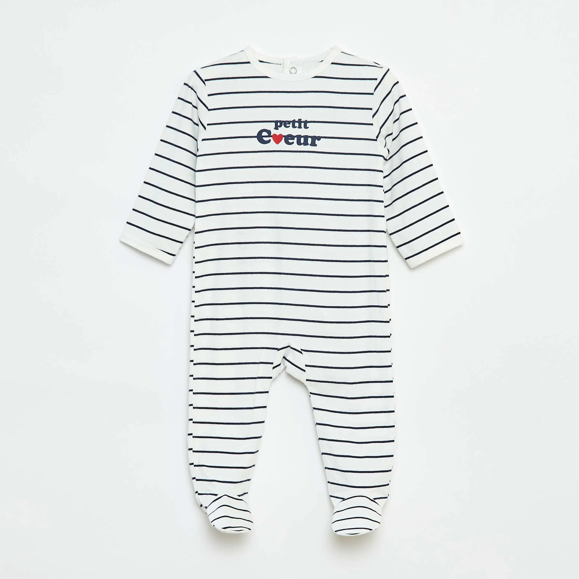 Fox sleepsuit with press-stud fastening at the back WHITE