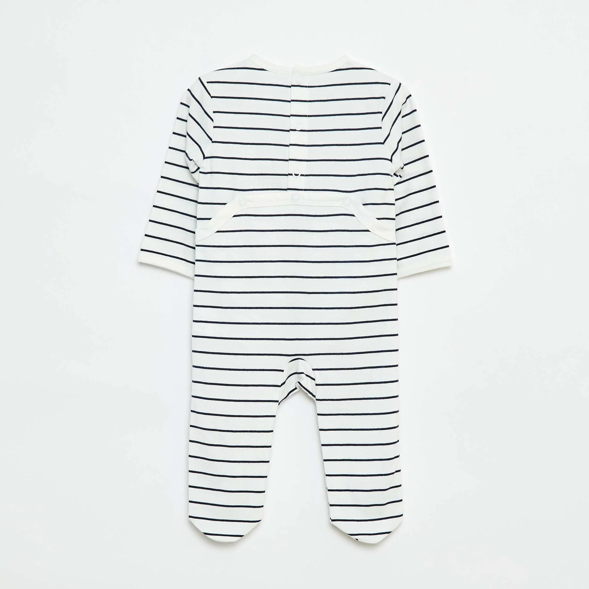 Fox sleepsuit with press-stud fastening at the back WHITE - Image 3