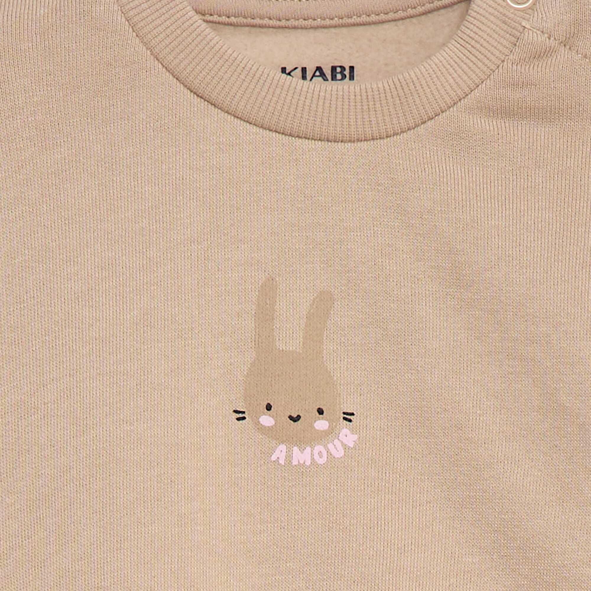 Frilled Sweatshirt & Joggers Set - 2 Piece BEIGE - Image 2