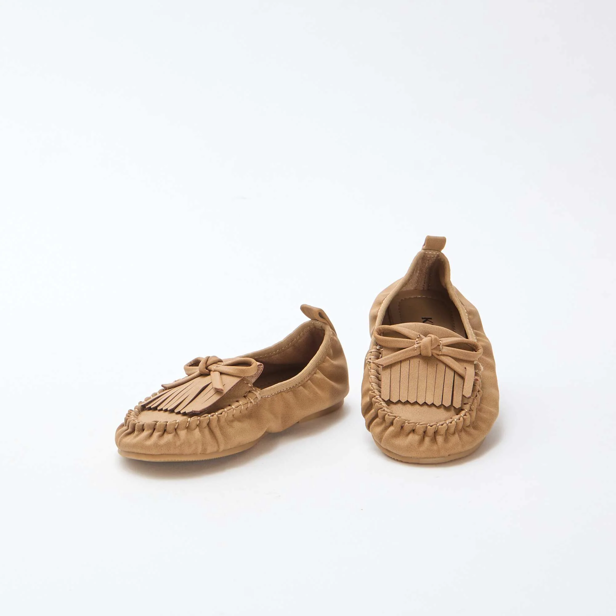 Fringed Ballerina Flats BEIGE - Image 5