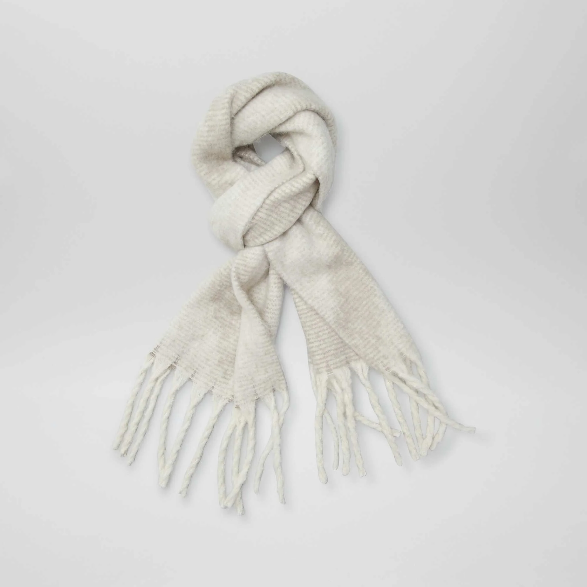 Fringed scarf BEIGE