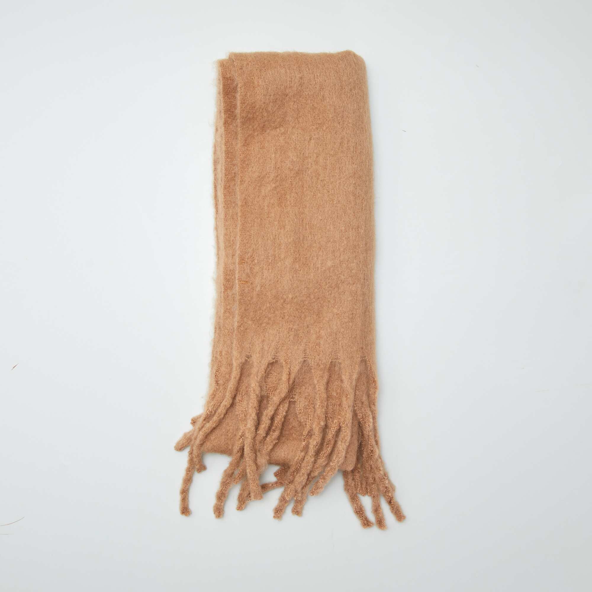 Fringed scarf BROWN - Image 2