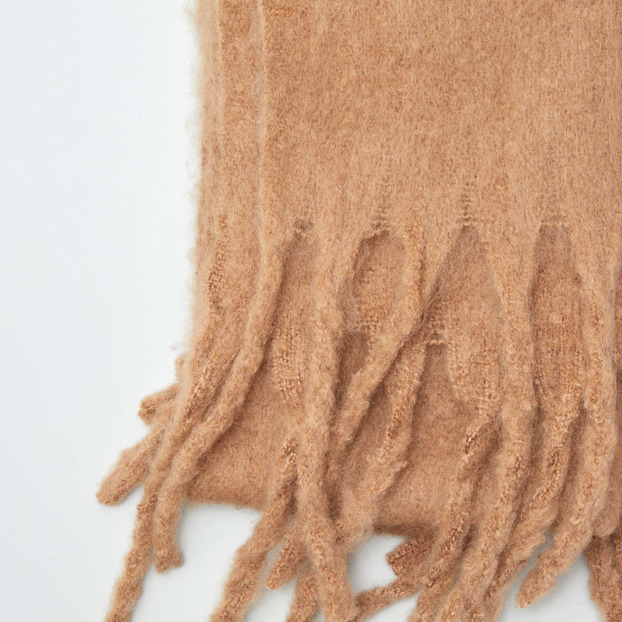 Fringed scarf BROWN - Image 3