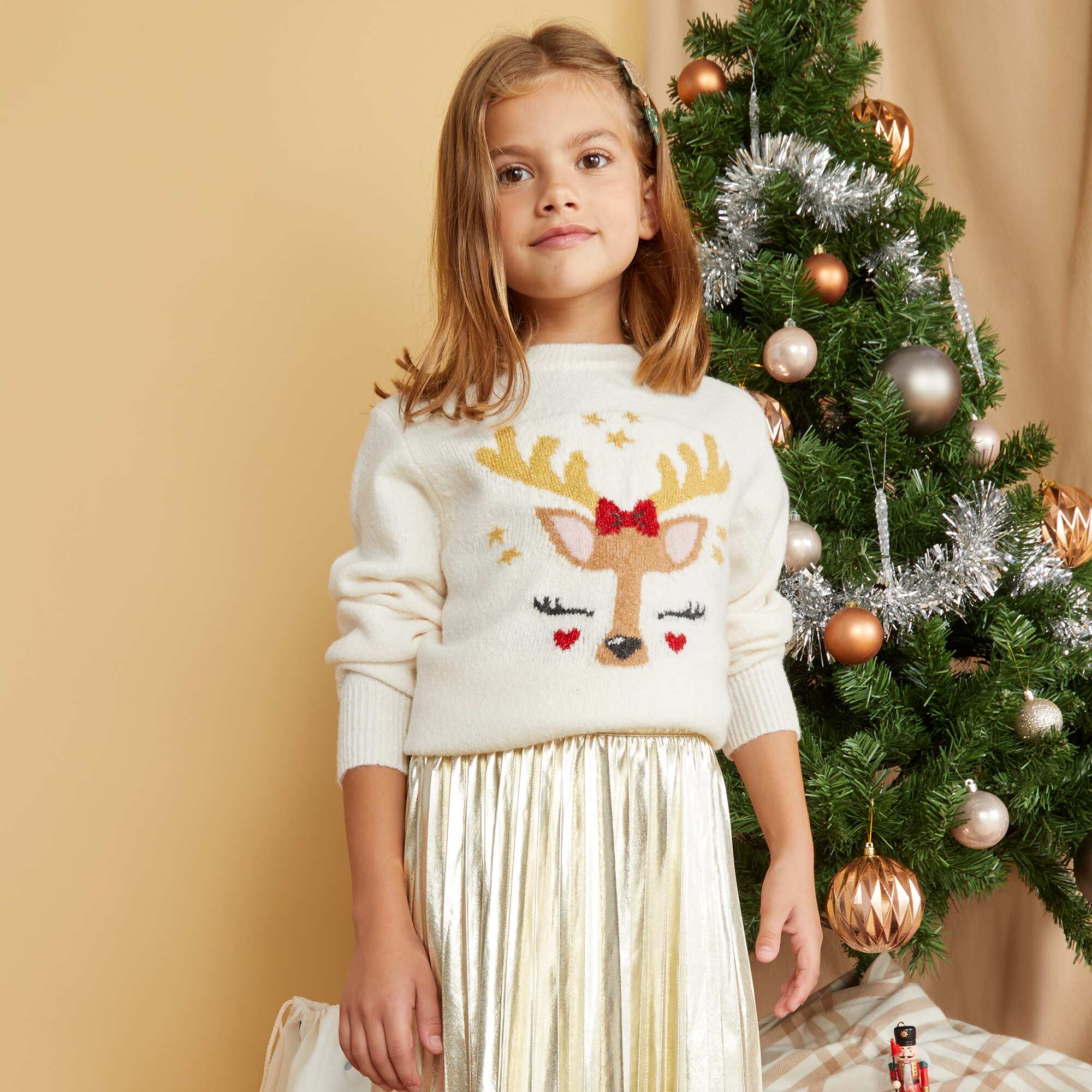 Fun Christmas jumper WHITE - Image 3