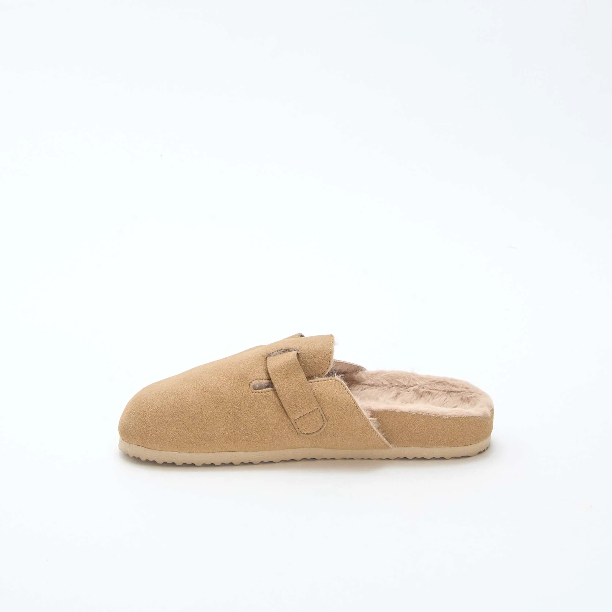 Furry Clog Slippers BROWN - Image 4