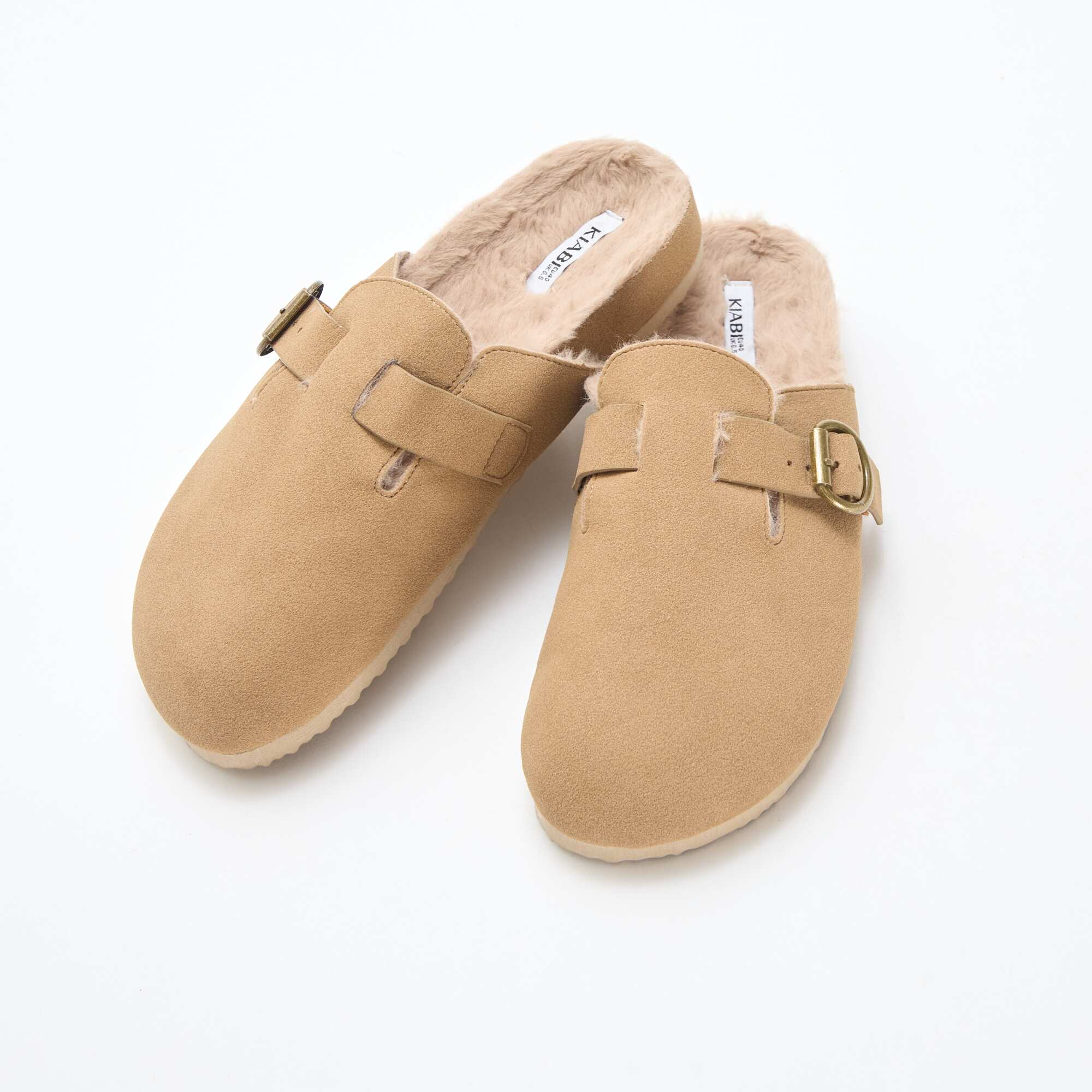 Furry Clog Slippers BROWN - Image 5
