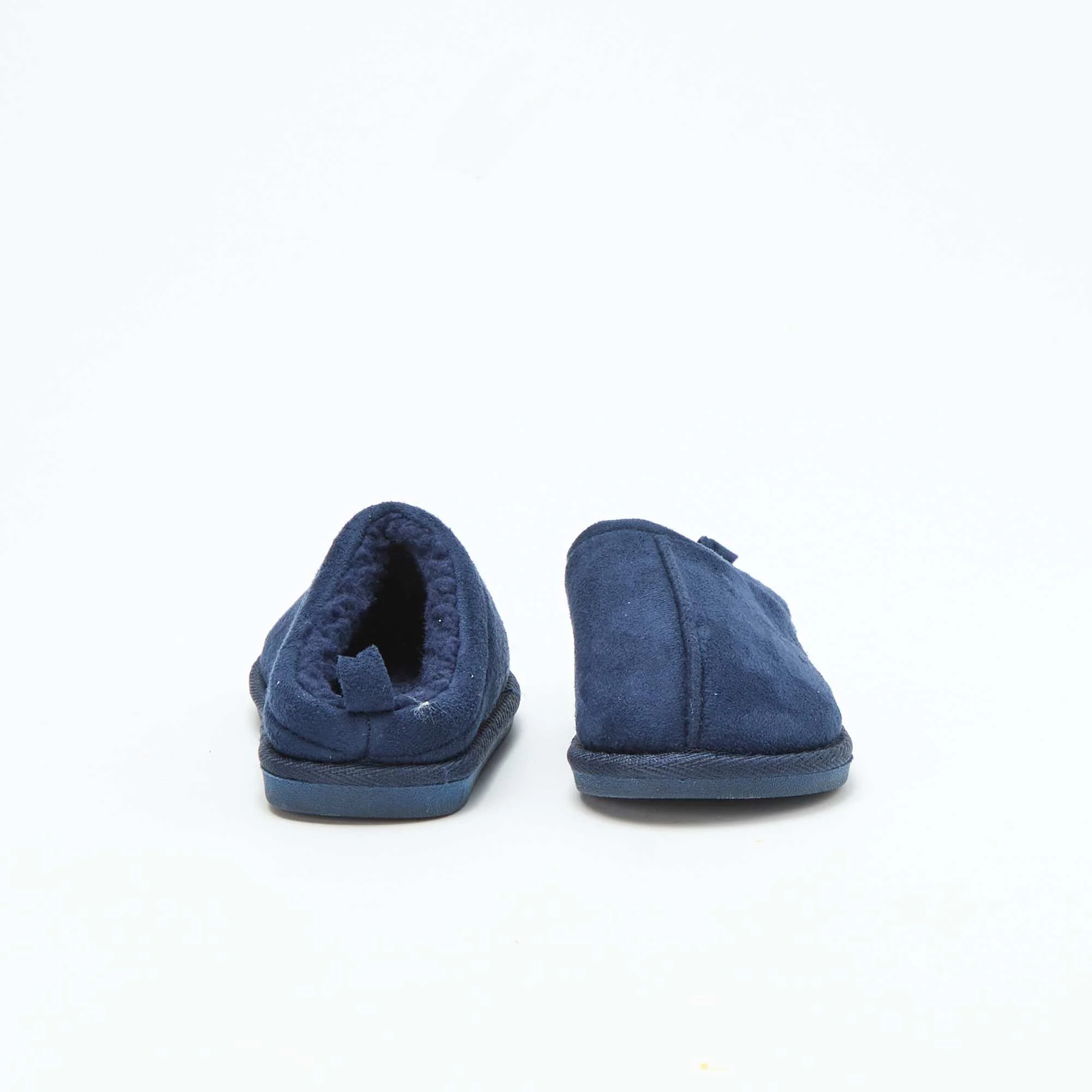 Fuzzy Lined Clog Slippers BLUE - Image 3