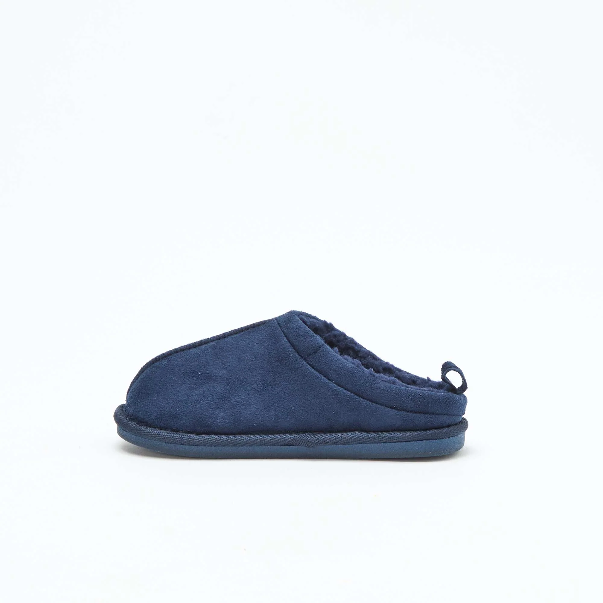 Fuzzy Lined Clog Slippers BLUE - Image 4