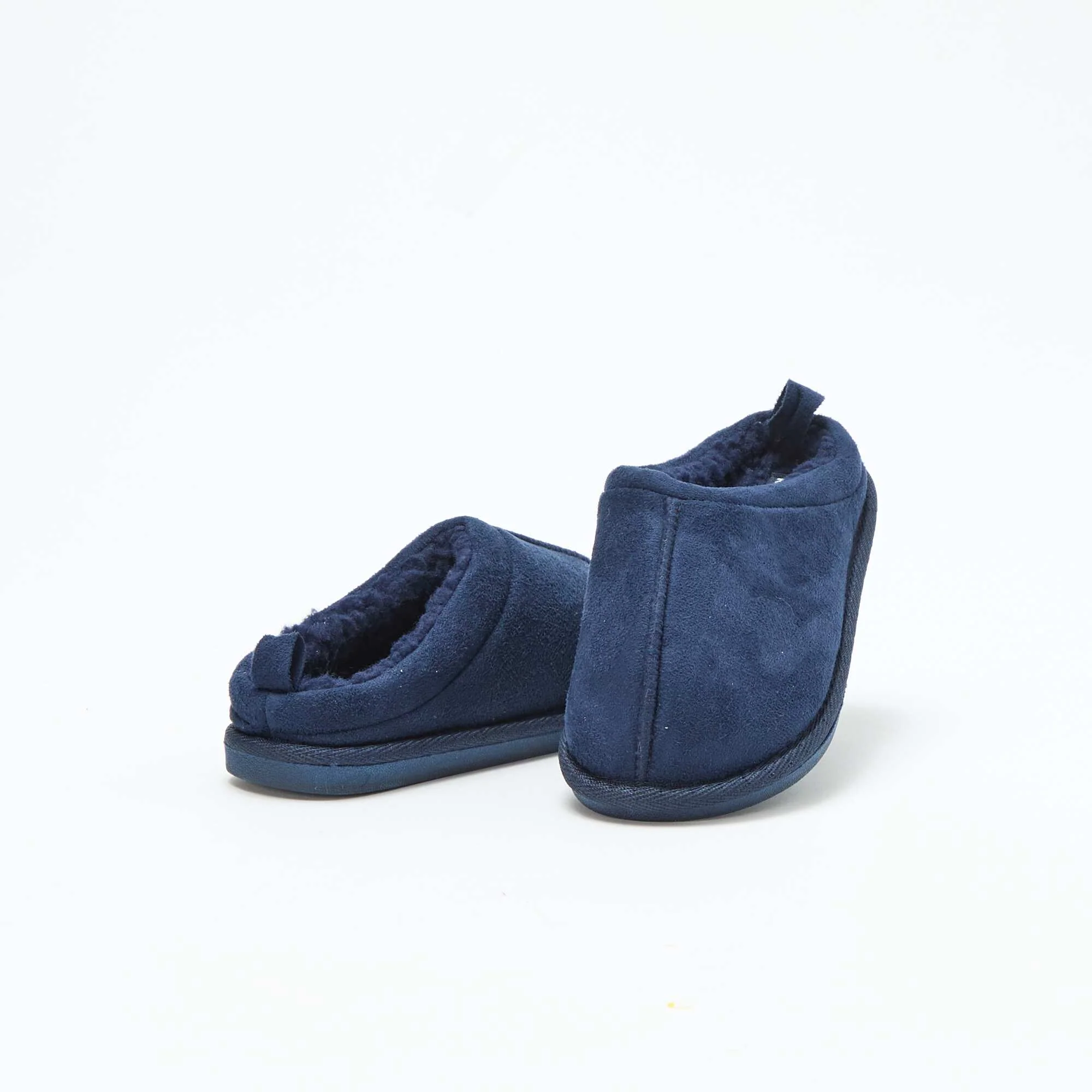 Fuzzy Lined Clog Slippers BLUE - Image 5
