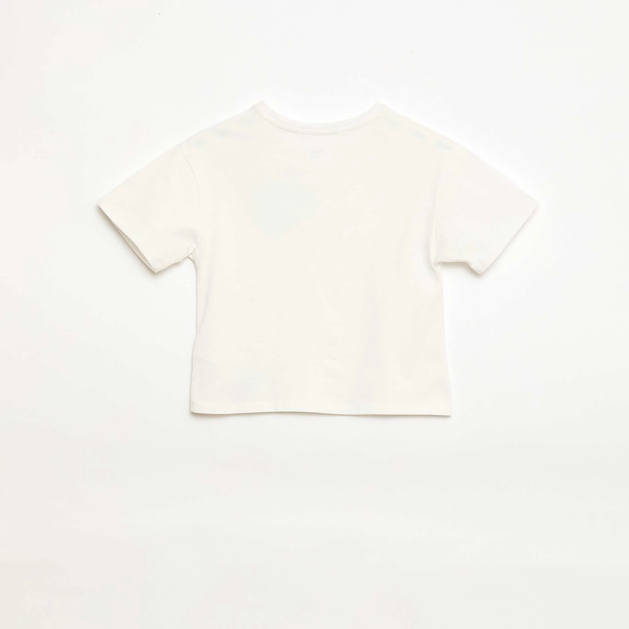 Gingham Patch T-shirt WHITE - Image 4