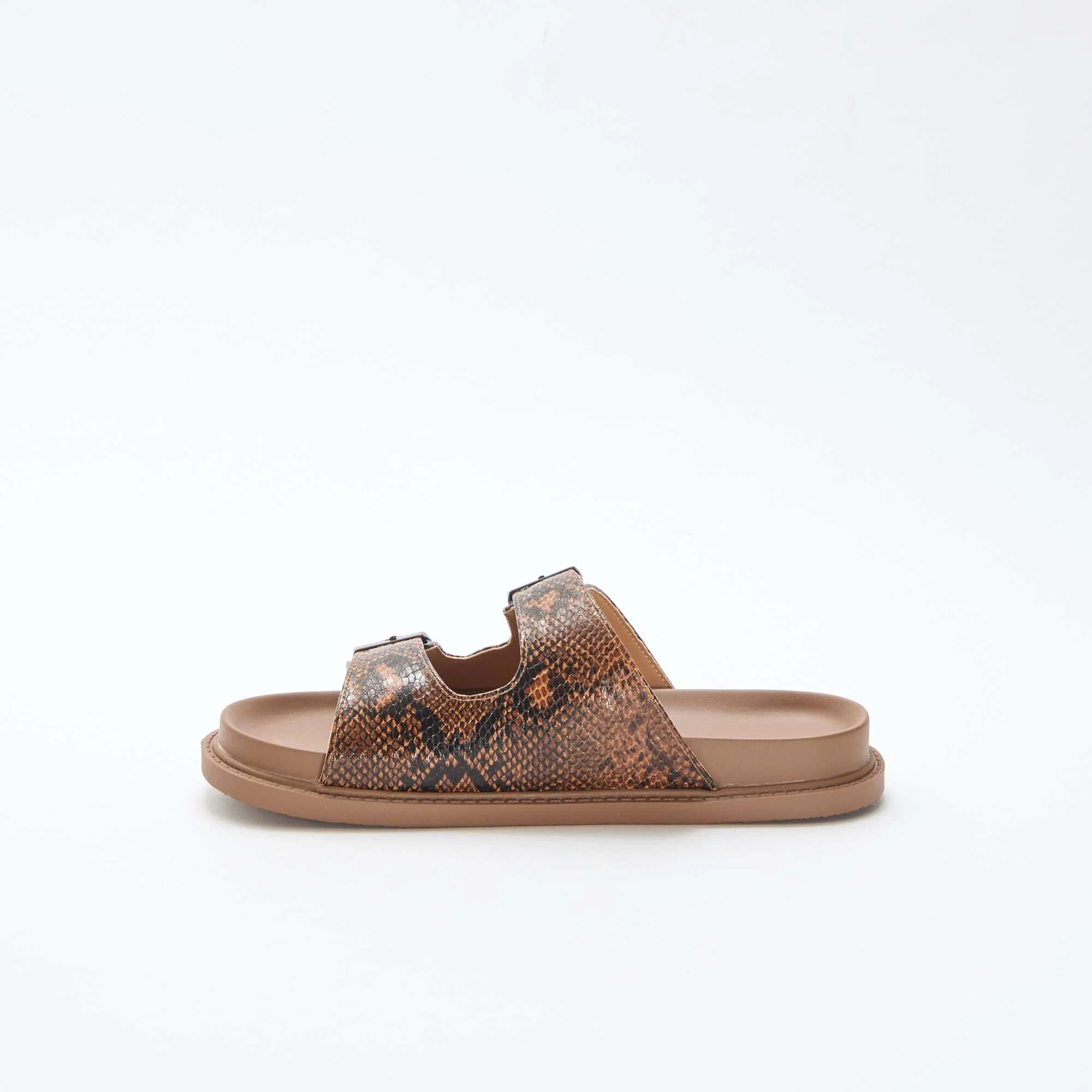 Gold Double Strap Mules BEIGE - Image 4
